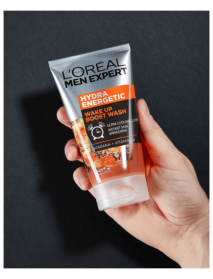 L'Oréal Paris - L'Oréal Paris Men Expert Hydra Energetic Wake Up Boost Wash for normal skin 100 ml - ansigtsrens - clear - 4