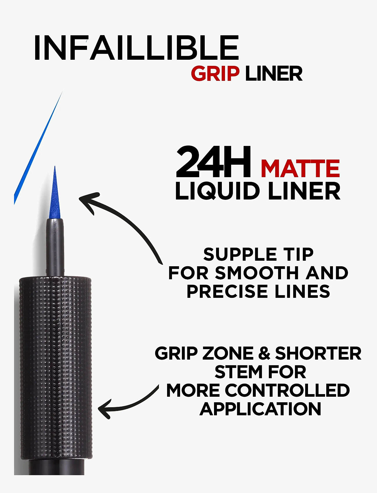 L'Oréal Paris - L'Oréal Paris Infaillible Grip 24H Matte Liquid Liner 02 Blue - smink - blue 2 - 2