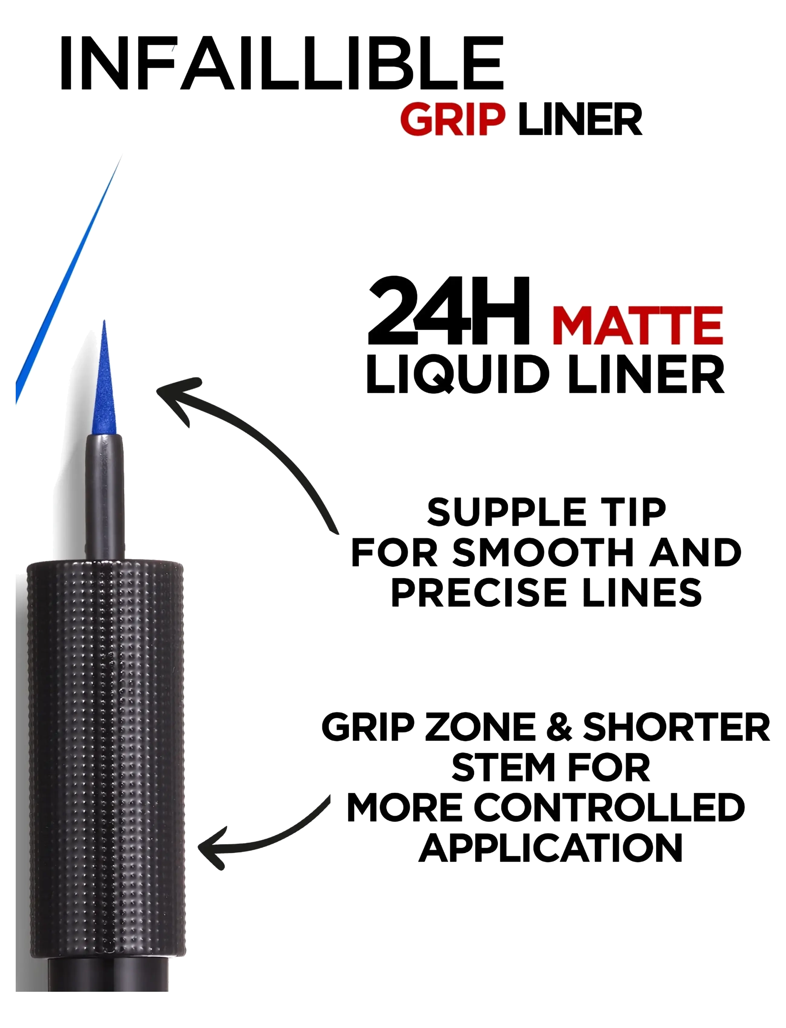 L'Oréal Paris - L'Oréal Paris Infaillible Grip 24H Matte Liquid Liner 02 Blue - party wear at outlet prices - blue 2 - 2