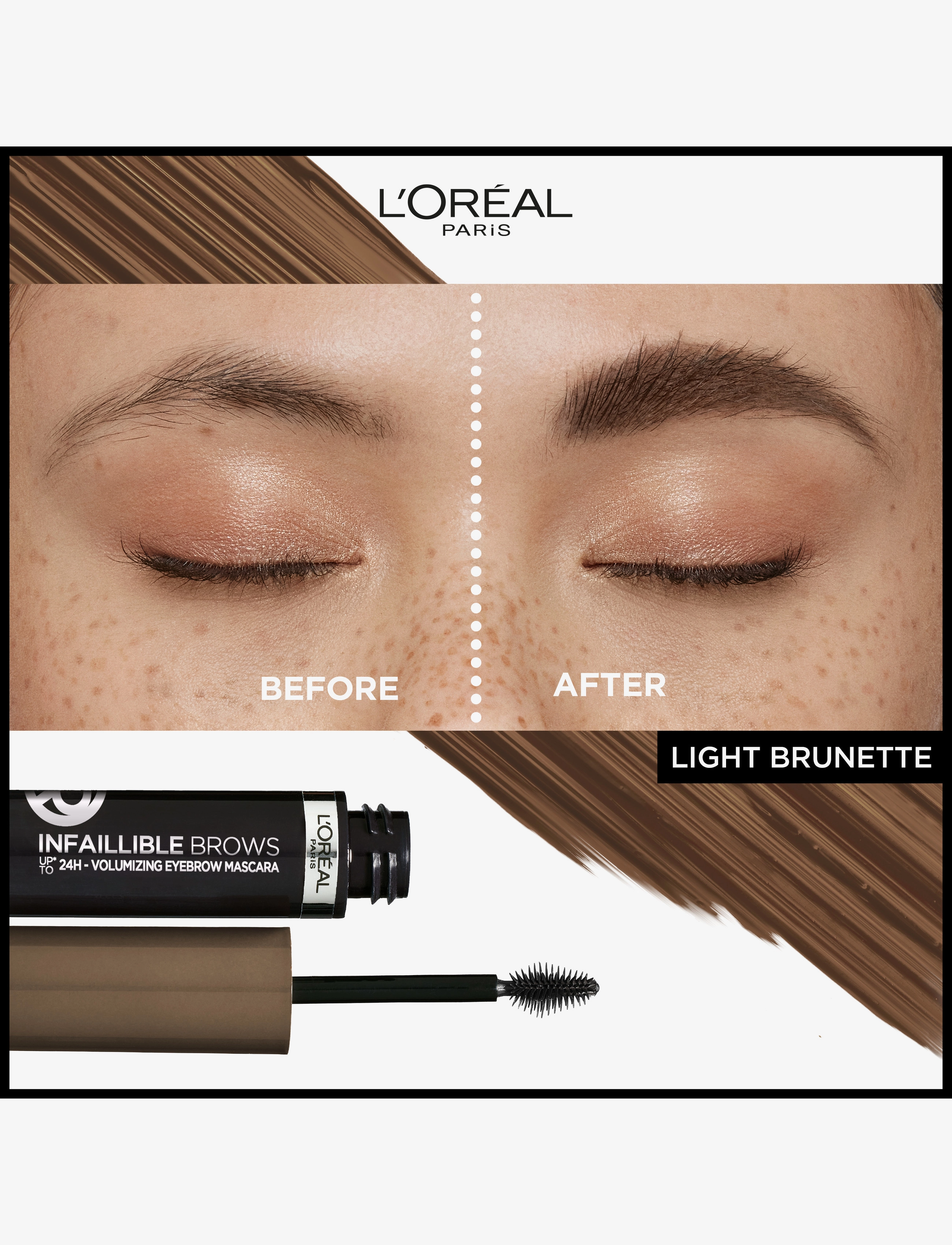L'Oréal Paris - L'Oréal Paris Infaillible Brows 24H Volumizing Eyebrow Mascara 5.0 Light Brunette 5 ml - Øjne & bryn - brunette 105 - 3