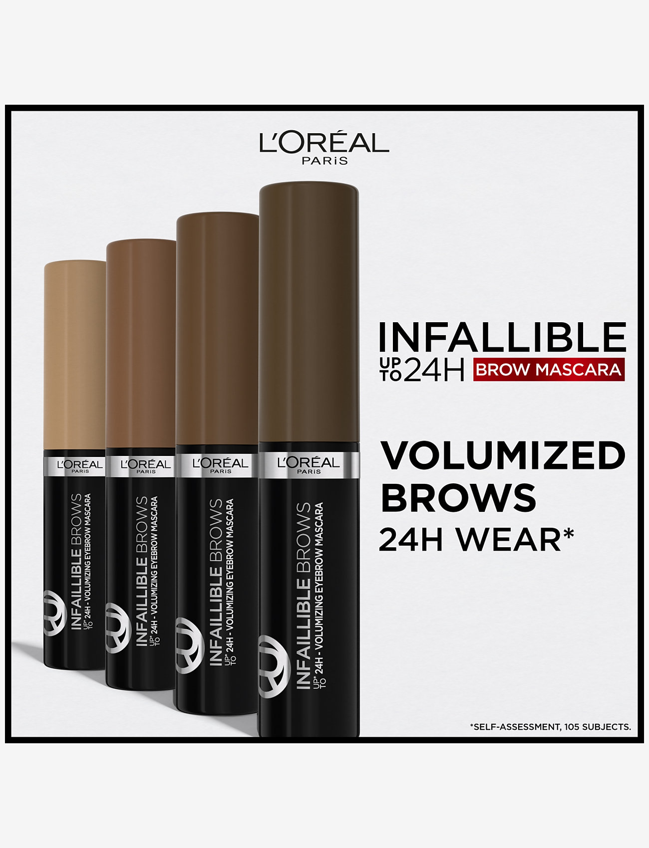 L'Oréal Paris - L'Oréal Paris Infaillible Brows 24H Volumizing Eyebrow Mascara 1.0 Ebony - makeup - ebony ebony - 1
