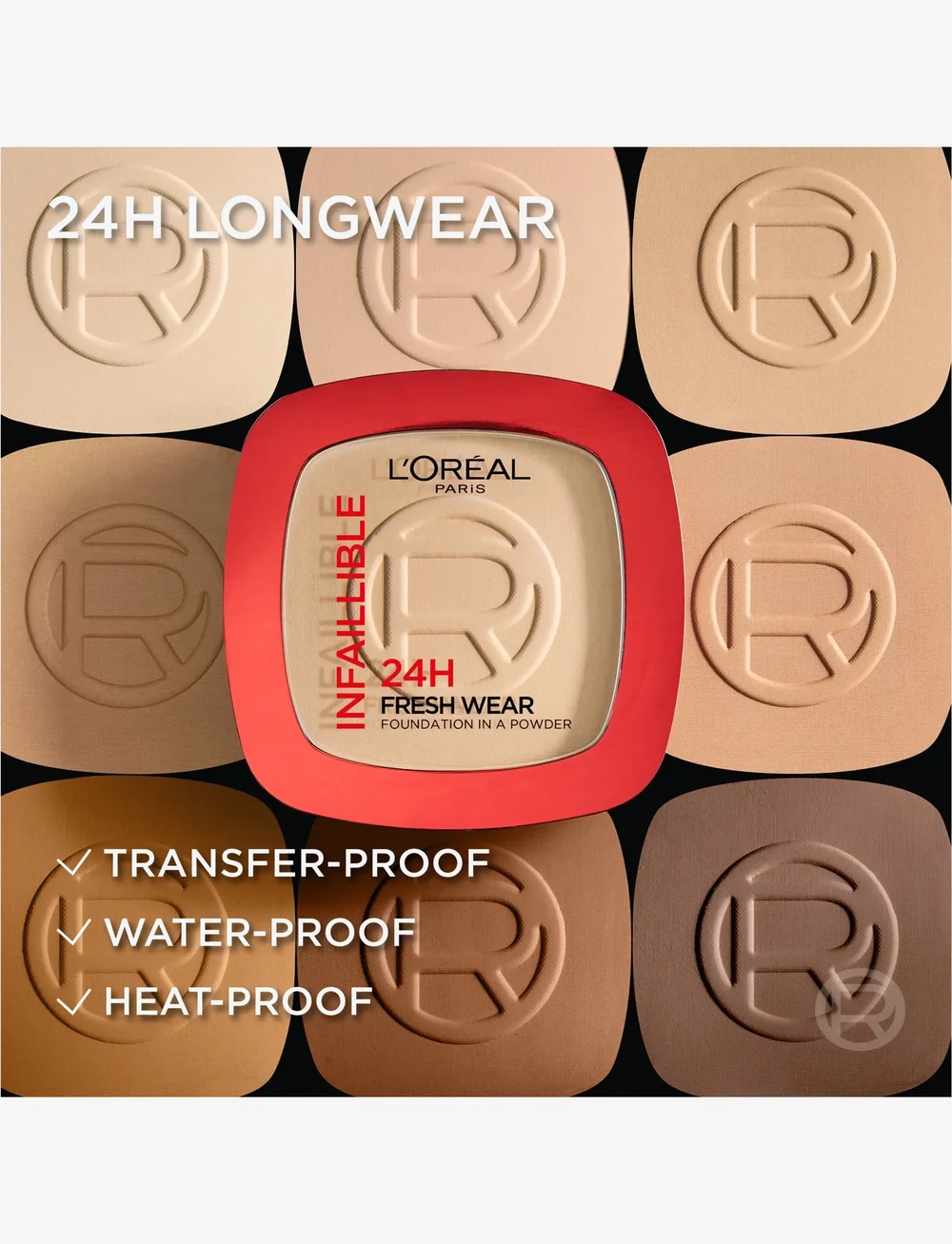 L'Oréal Paris - L'Oréal Paris Infaillible 24h Fresh Wear Powder Foundation 40 Cashmere - makeup - cashmere 40 - 4