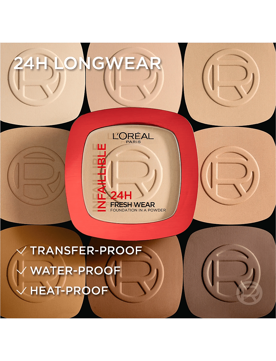 L'Oréal Paris - L'Oréal Paris Infaillible 24H Fresh Wear Foundation in a Powder Neutral Undertone 30 ml - makeup - sand 220 - 4