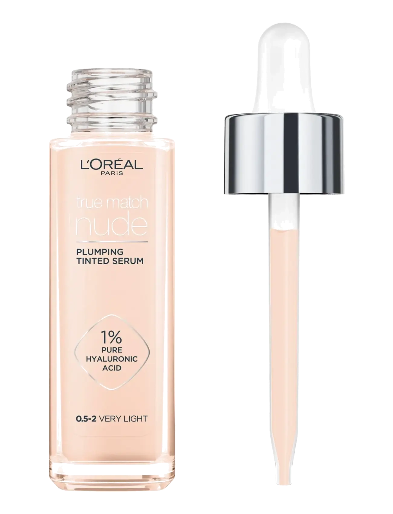 L'Oréal Paris - L'Oreal Paris True Match Nude Plumping Tinted Serum 0,5-2 Very Light 30 ml - sminke - very light 0,5-2 - 1