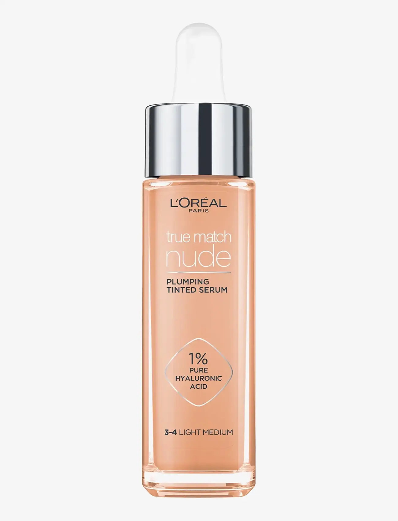 L'Oréal Paris - L'Oreal Paris True Match Nude Plumping Tinted Serum 3-4 Light Medium 30 ml - förðunarvörur - light-medium 3-4 - 0