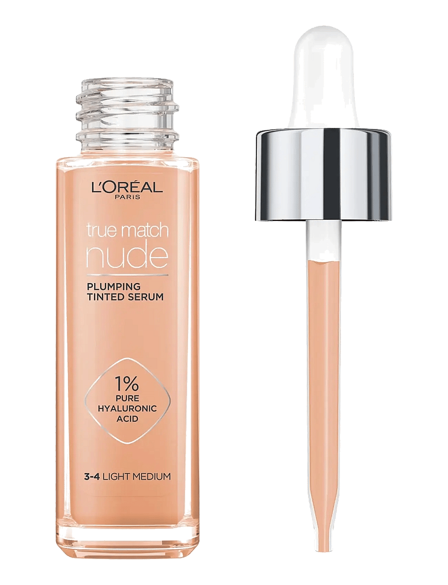 L'Oréal Paris - L'Oréal Paris True Match Nude Plumping Tinted Serum hydrates and evens out, Light Medium 30 ml - makeup - light-medium 3-4 - 1