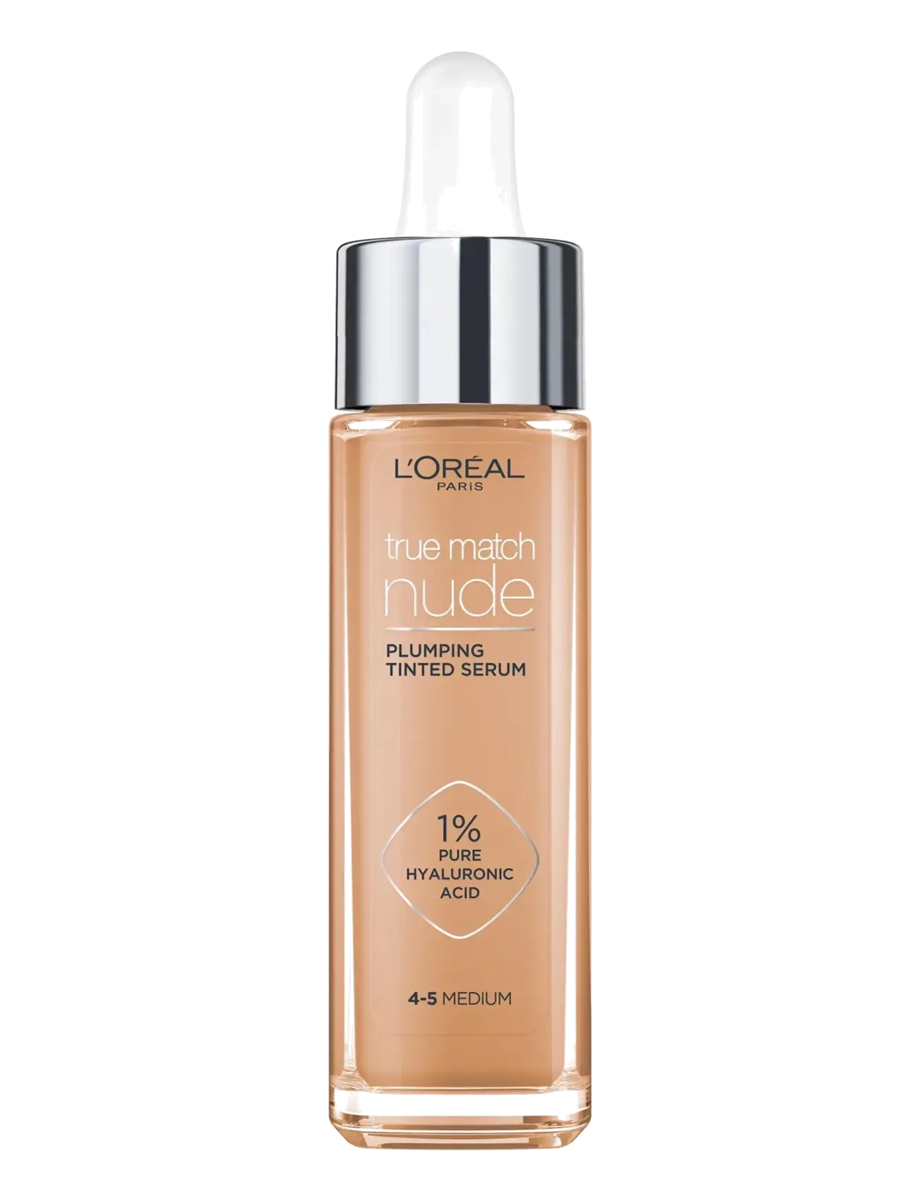 L'Oréal Paris L'oreal Paris True Match Nude Plumping Tinted Serum 4-5 Medium 30 Ml, Foundation, Str: ONE SIZE