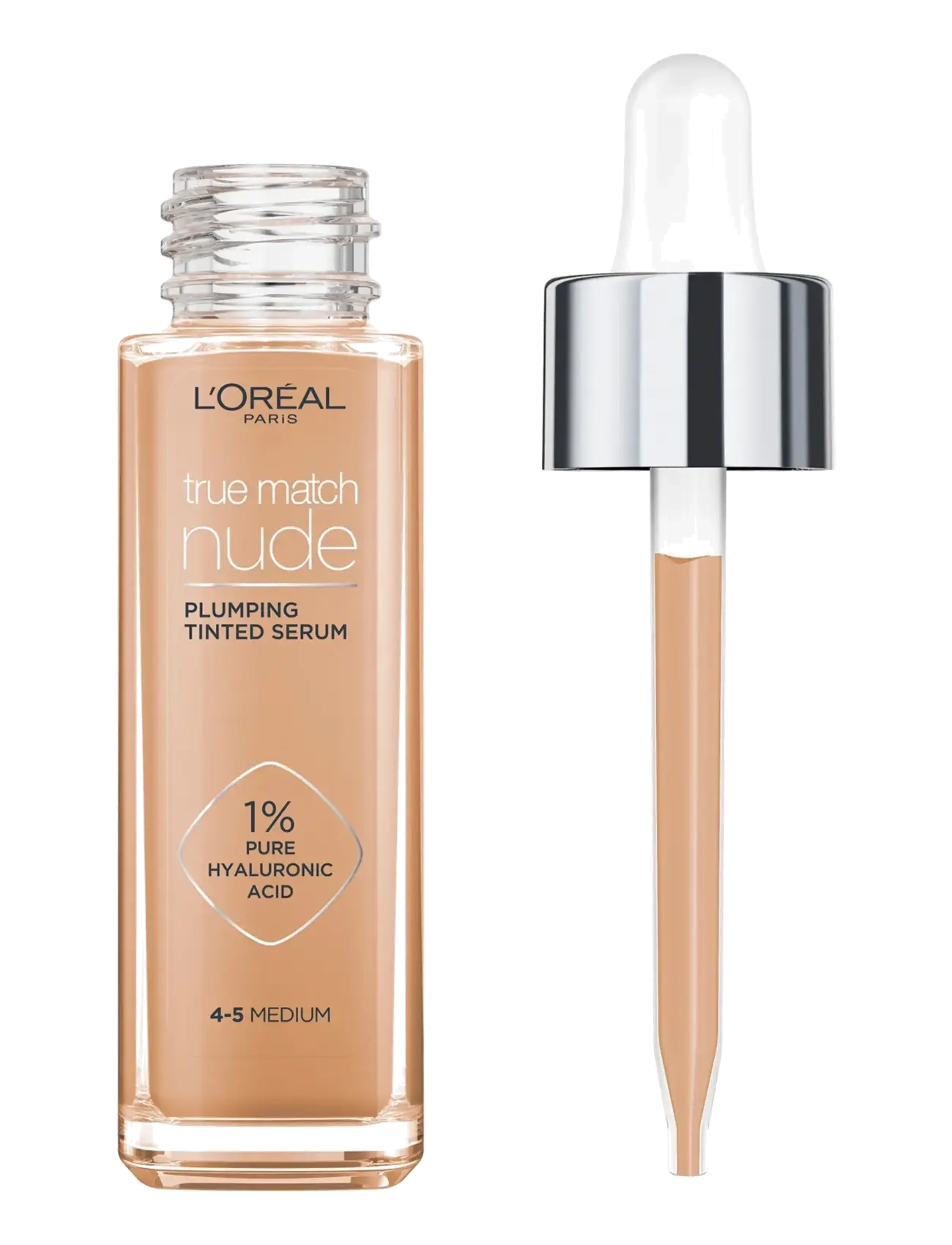 L'Oréal Paris - L'Oreal Paris True Match Nude Plumping Tinted Serum 4-5 Medium 30 ml - makeup - medium 4-5 - 1