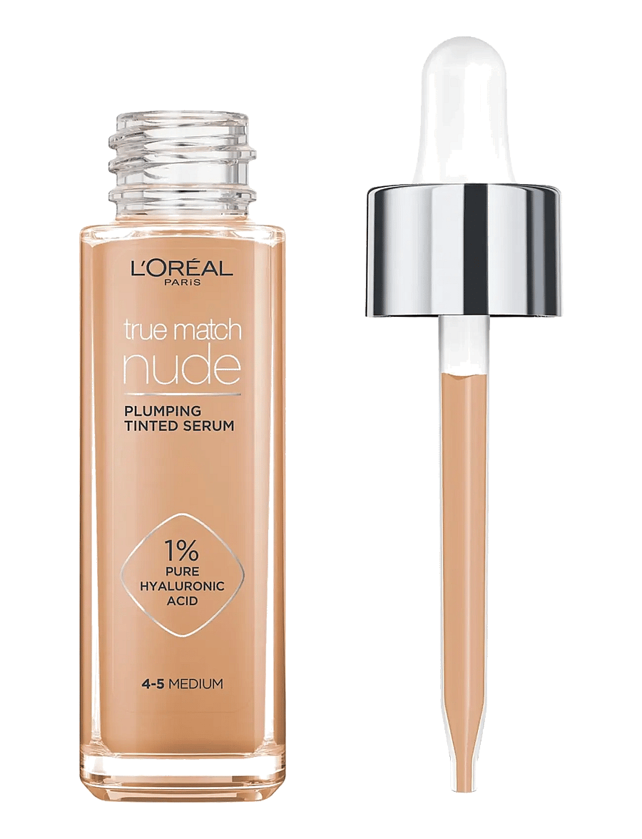 L'Oréal Paris - L'Oréal Paris True Match Nude Plumping Tinted Serum evens skin tone and hydrates, Medium 30 ml - makeup - medium 4-5 - 1