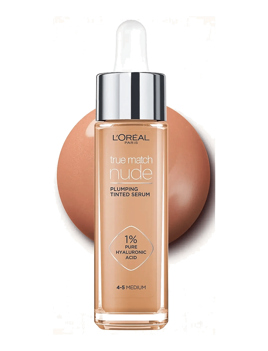 L'Oréal Paris - L'Oréal Paris True Match Nude Plumping Tinted Serum evens skin tone and hydrates, Medium 30 ml - makeup - medium 4-5 - 2