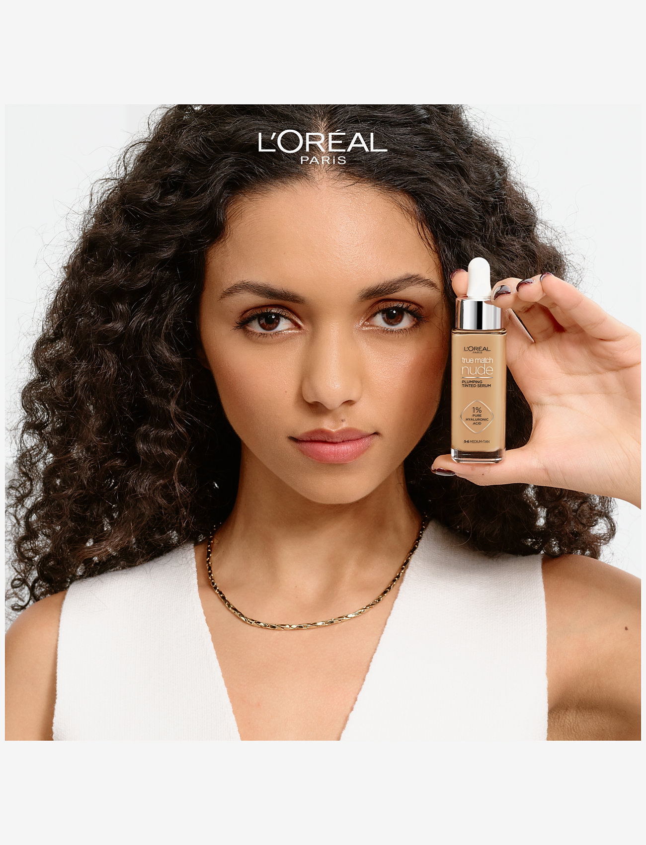 L'Oréal Paris - L'Oreal Paris True Match Nude Plumping Tinted Serum 5-6 Medium Tan 30 ml - smink - medium-tan 5-6 - 5