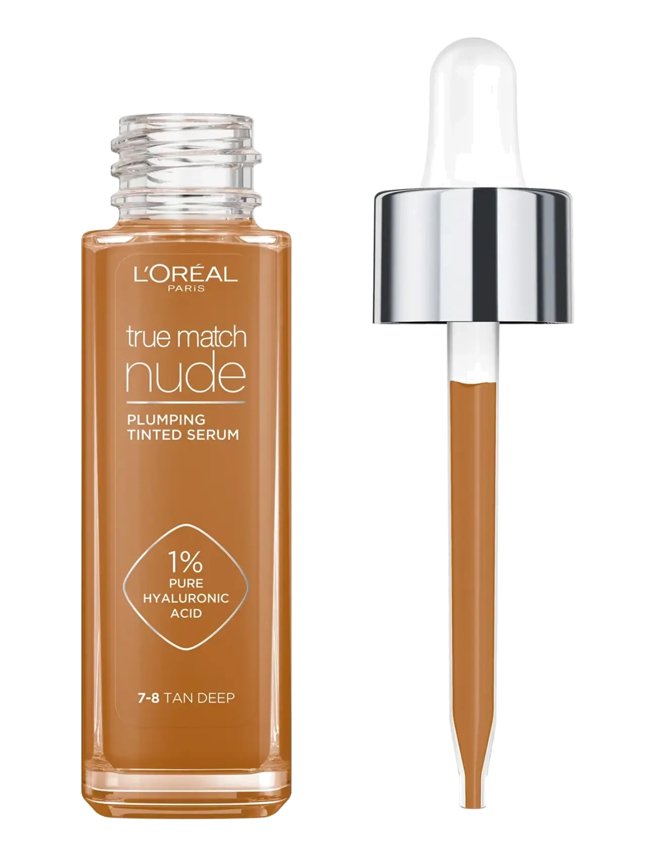 L'Oréal Paris - L'Oréal Paris True Match Nude Plumping Tinted Serum 7-8 Tan Deep 30 ml - makeup - tan-deep 7-8 - 1