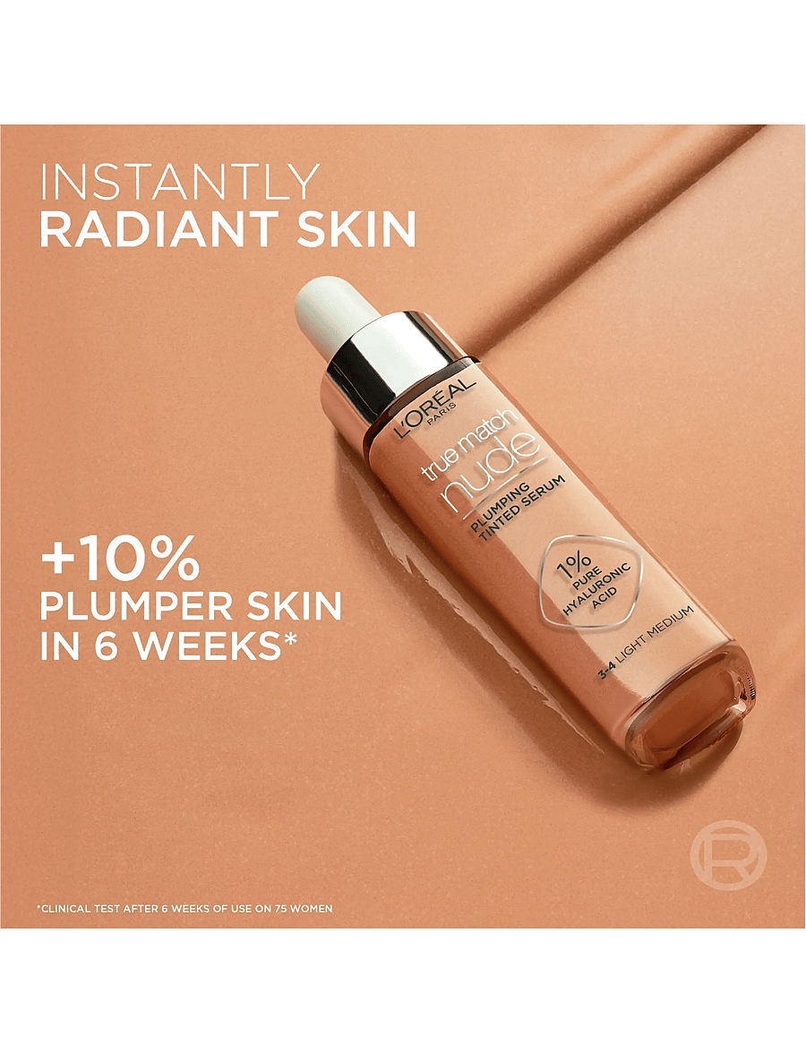 L'Oréal Paris - L'Oréal Paris True Match Nude Plumping Tinted Serum evens skin tone, hydrates, Tan Deep 30 ml - makeup - tan-deep 7-8 - 5