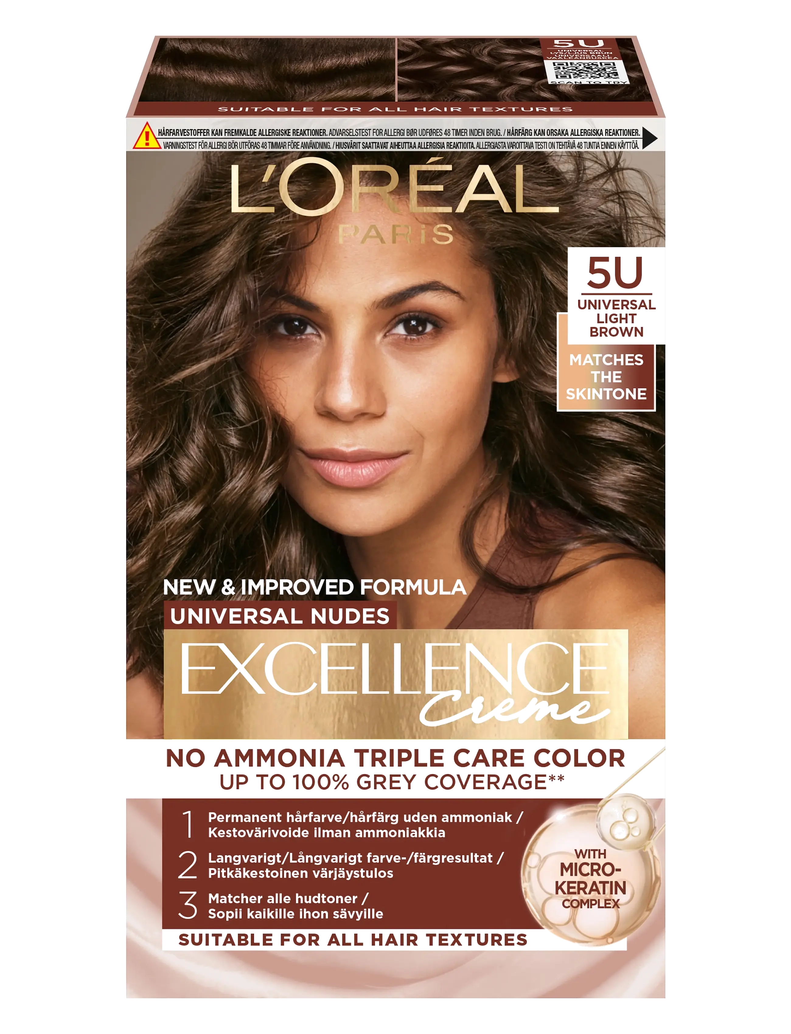 L'Oréal Paris L'Oréal Paris Excellence Universal Nudes 5U Universal Light Brown - Skjønnhet - LIGHT BROWN / clear