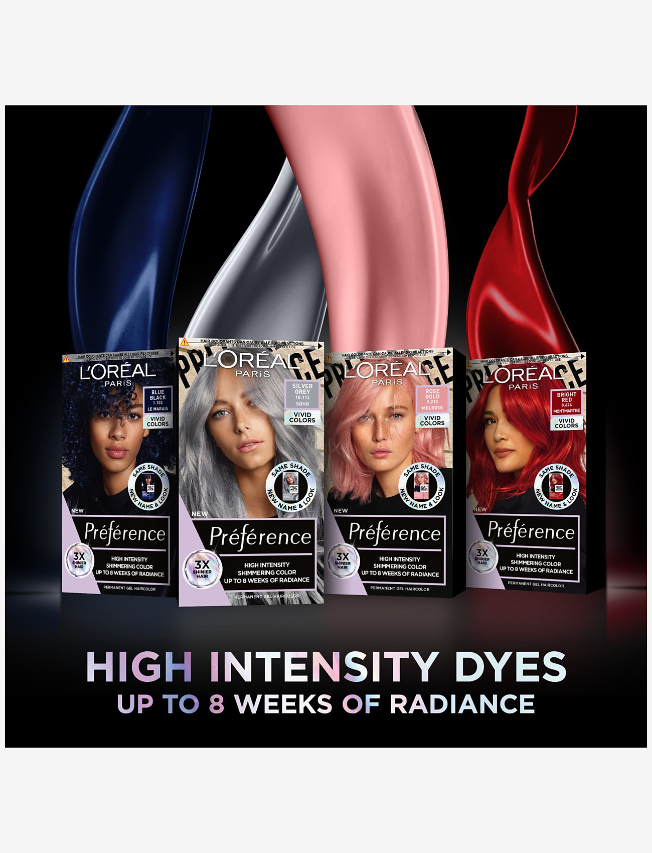 L'Oréal Paris - L'Oréal Paris Préférence Vivid Colours 1.102 Blue Black - permanent hårfärg - blue black - 4