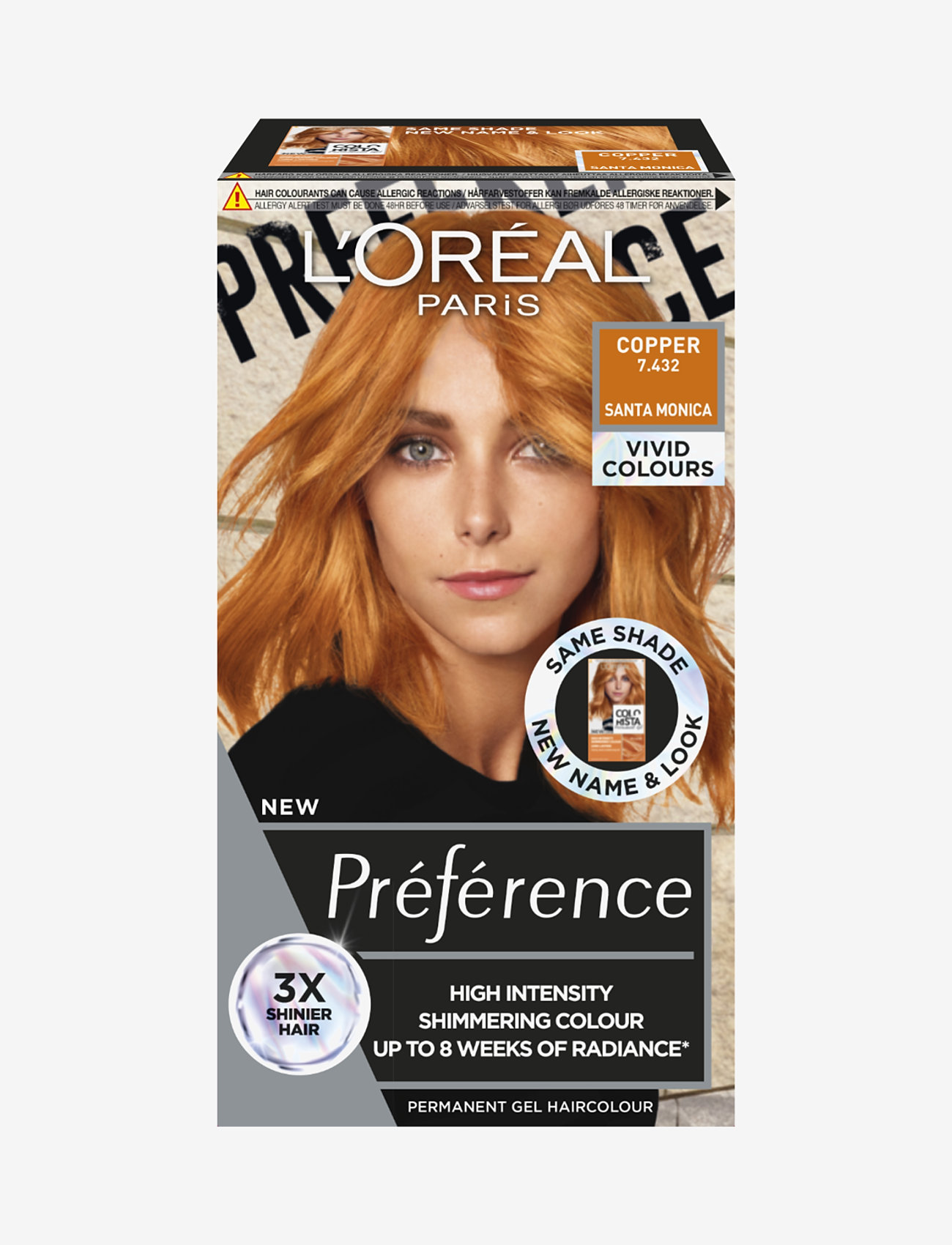 L'Oréal Paris L'Oréal Paris Préférence Vivid Colours 7.432 Copper - Hår - COPPER / red