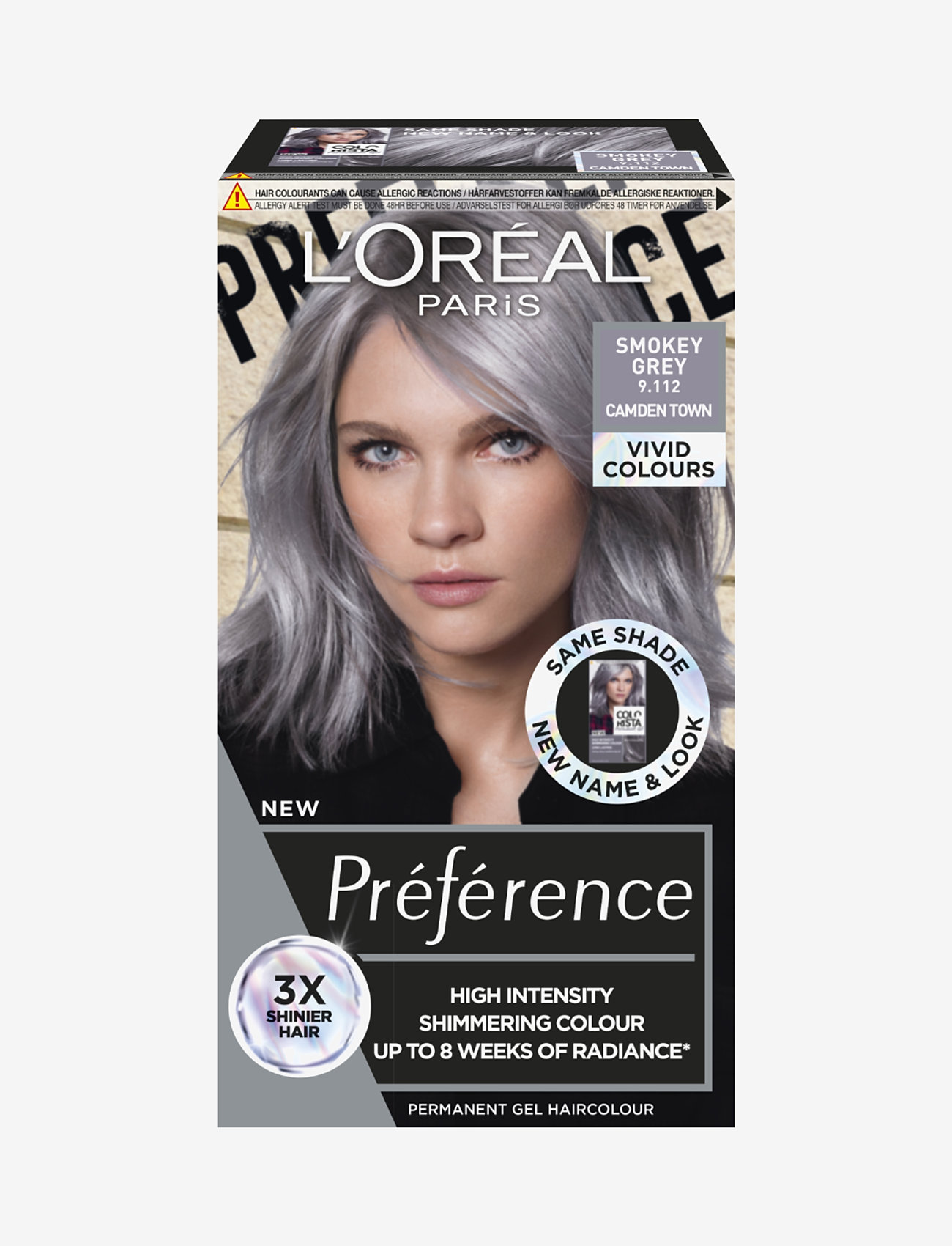 L'Oréal Paris L'Oréal Paris Préférence Vivid Colours 9.112 Smokey Grey - Hår - SMOKEY GREY / clear