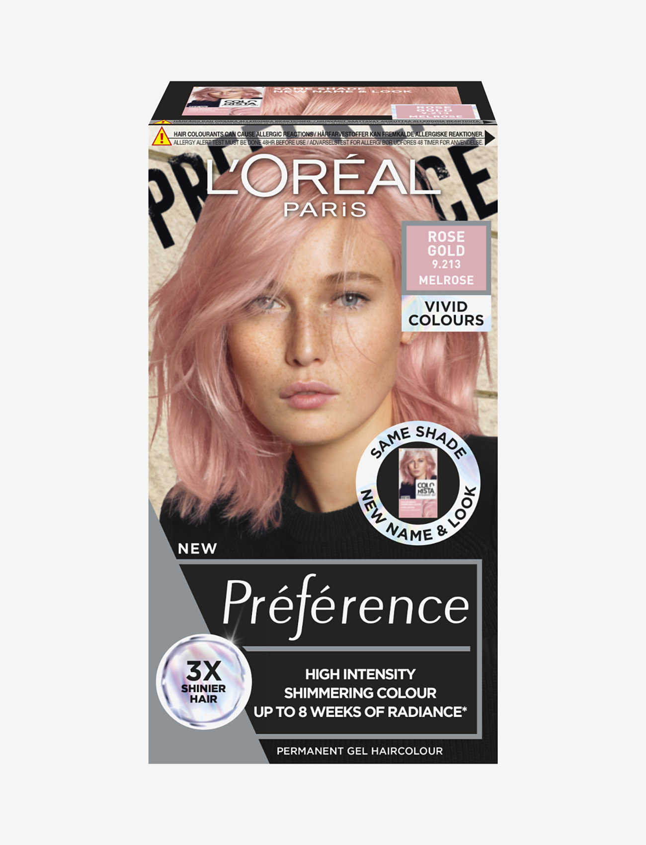 L'Oréal Paris L'Oréal Paris Préférence Vivid Colours 9.213 Rose Gold - Hår - 9.213 ROSE GOLD / gold