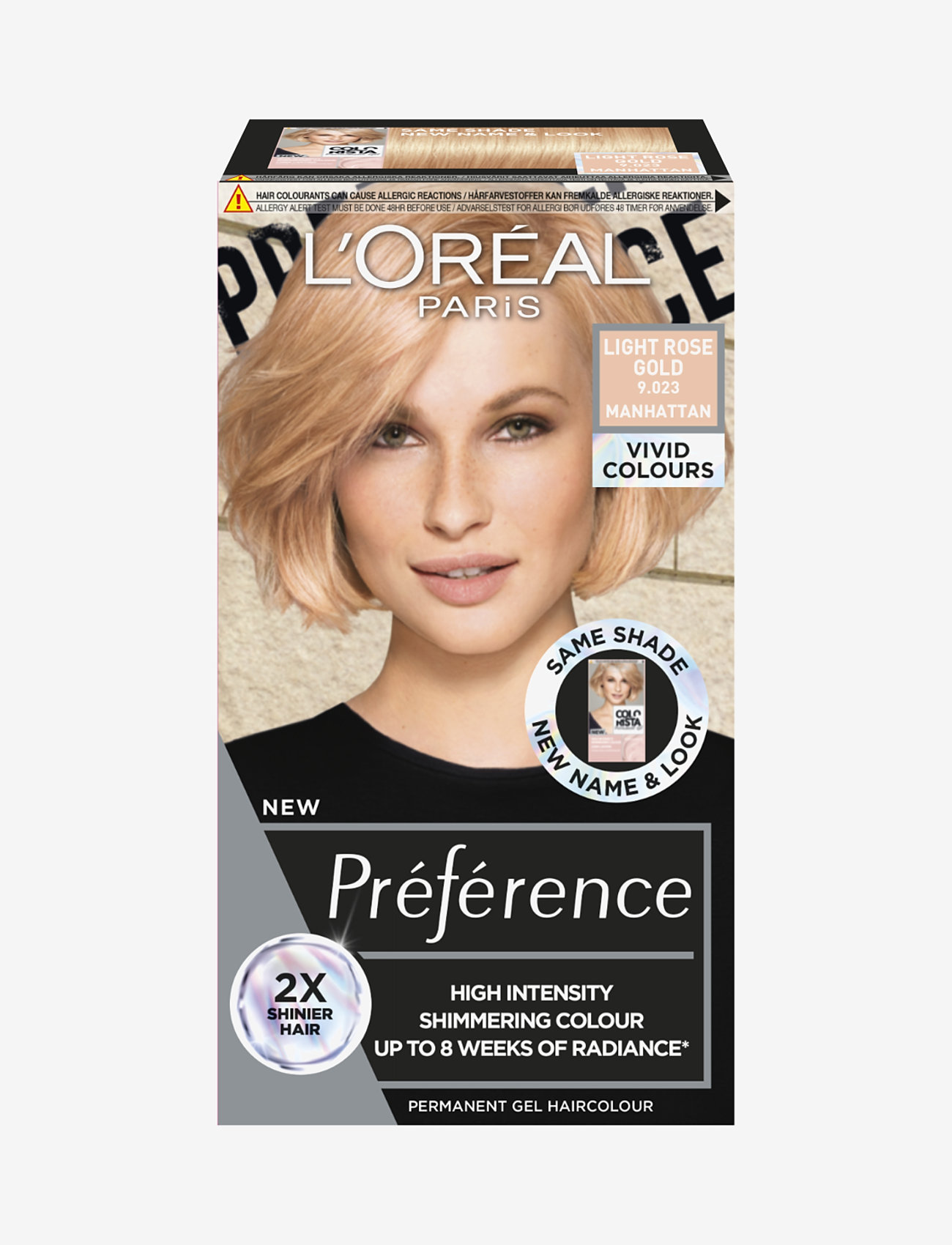 L'Oréal Paris - L'Oréal Paris Préférence Vivid Colours 9.023 Light Rose Gold - permanent hårfarve - 9.023 light rose gold - 0