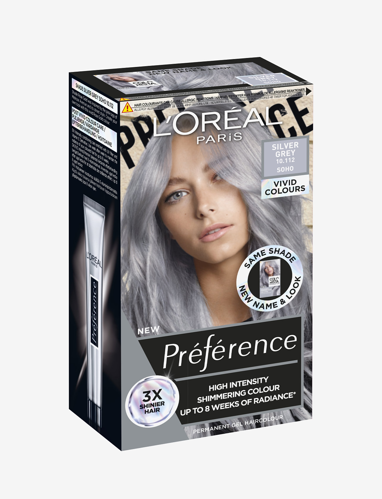 L'Oréal Paris - L'Oréal Paris Préférence Vivid Colours 10.112 Silver Grey - laveste priser - silver grey - 1