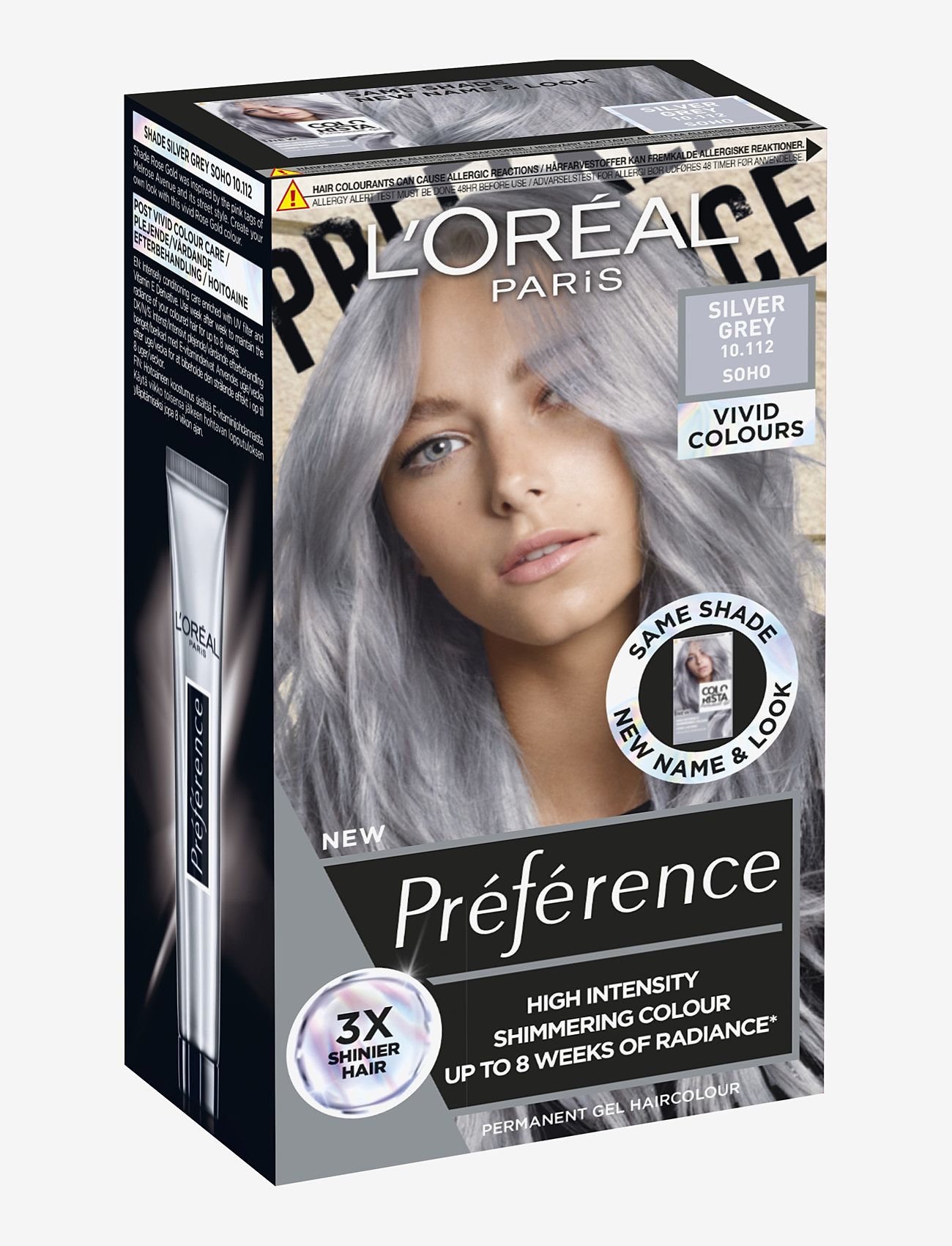 L'Oréal Paris - L'Oréal Paris Préférence Vivid Colours 10.112 Silver Grey - laveste priser - silver grey - 2