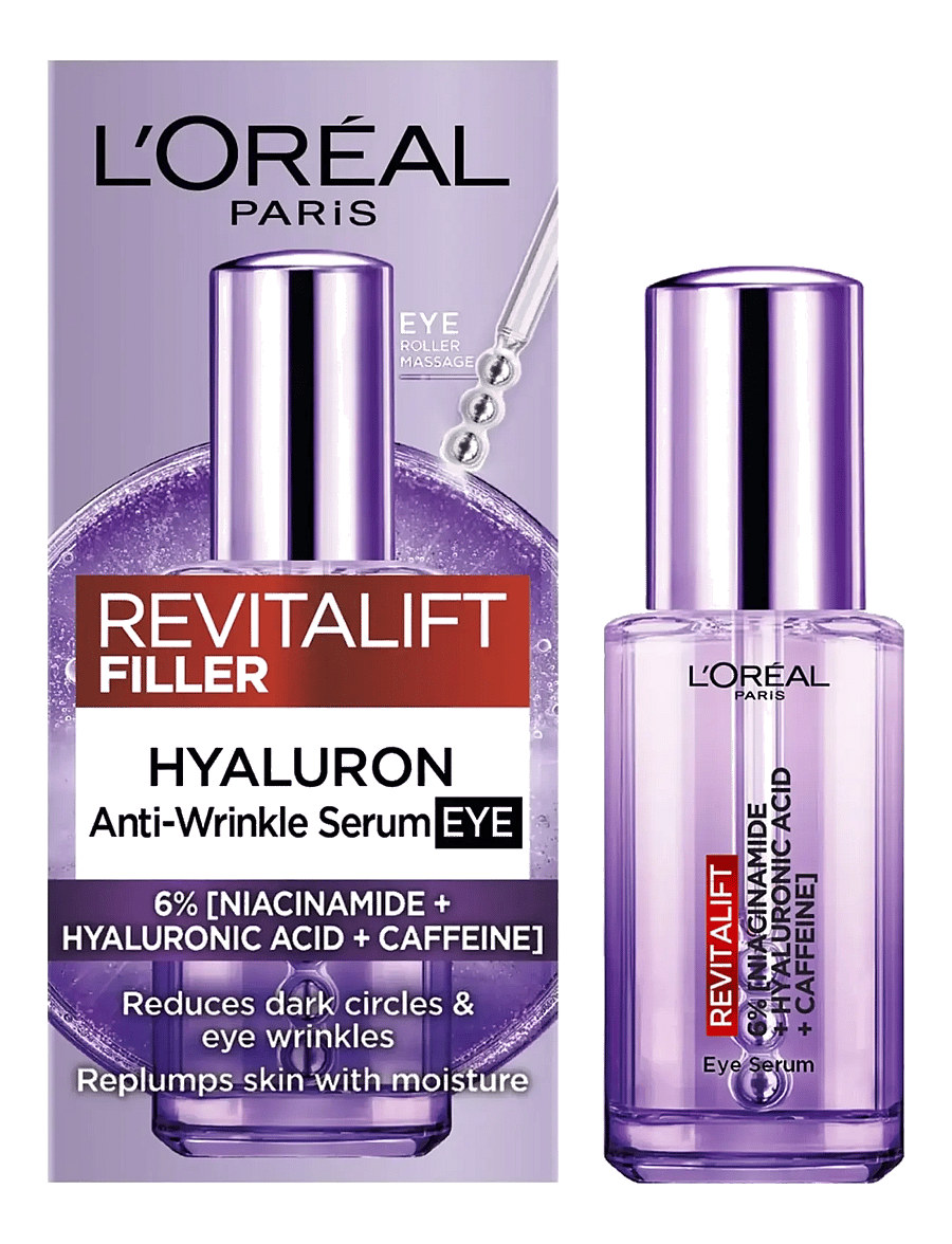 L'Oréal Paris - L'Oréal Paris Revitalift Filler 2,5% Hyaluronic Acid Eye Serum for normal skin 20 ml - silmaseerumid - no colour - 2