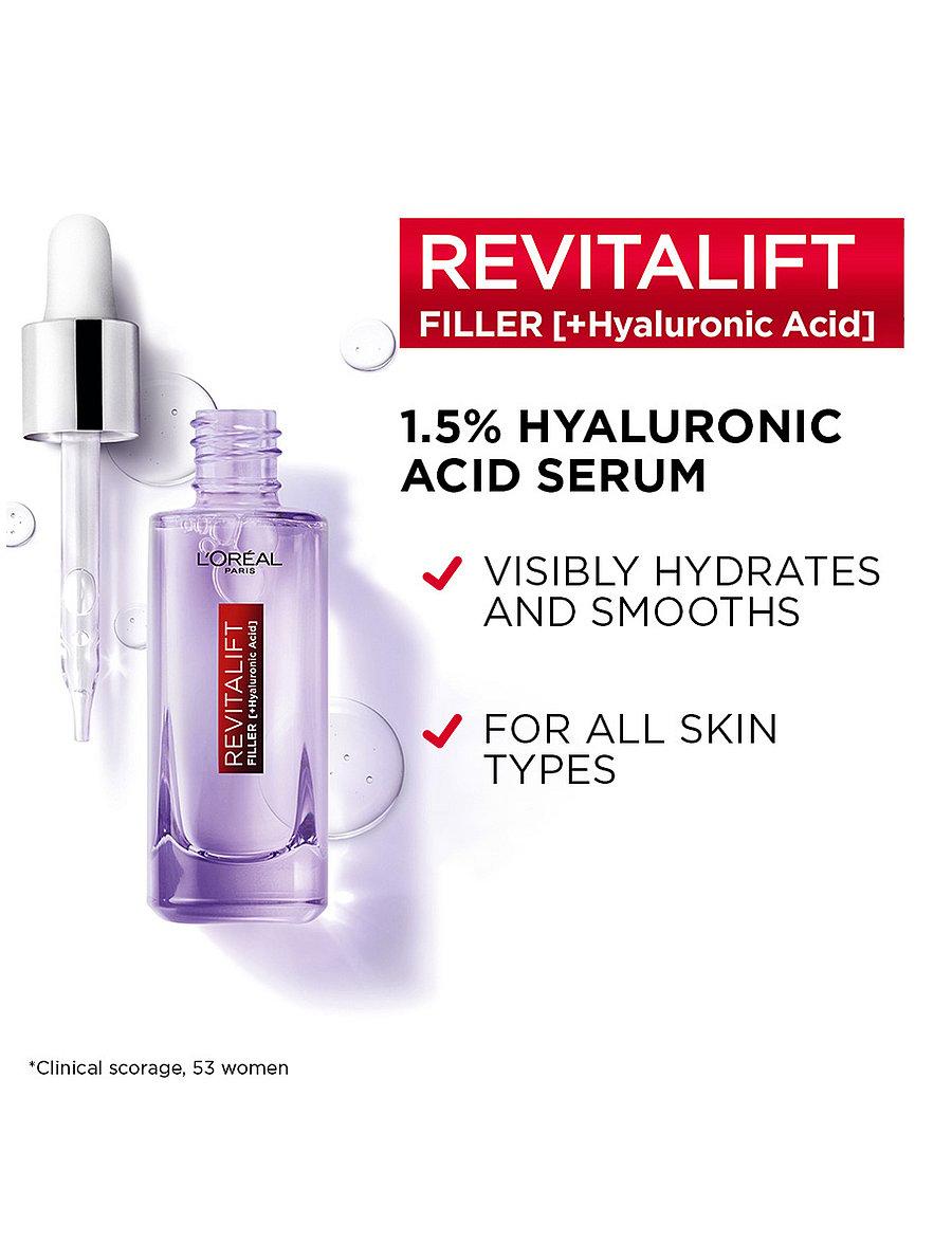 L'Oréal Paris - L'Oréal Paris Revitalift Filler 2,5% Hyaluronic Acid Eye Serum for normal skin 20 ml - Øjenserum - no colour - 4
