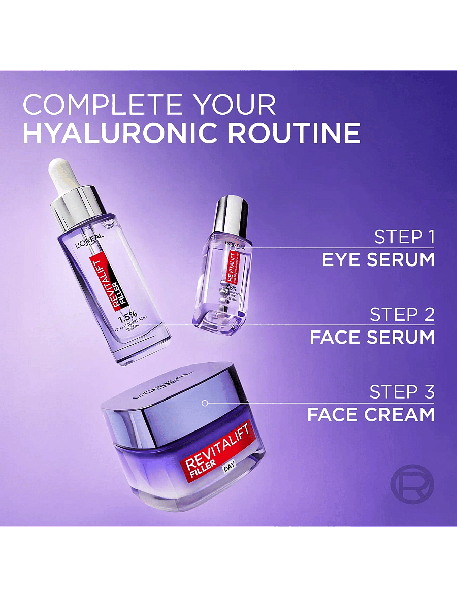 L'Oréal Paris - L'Oréal Paris Revitalift Filler 2,5% Hyaluronic Acid Eye Serum for normal skin 20 ml - silmaseerumid - no colour - 3