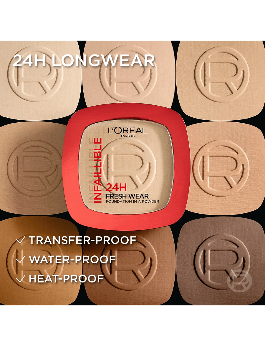 L'Oréal Paris - L'Oréal Paris Infaillible 24H Fresh Wear Foundation in a Powder Neutral Undertone 30 ml - neutral undertone - 4