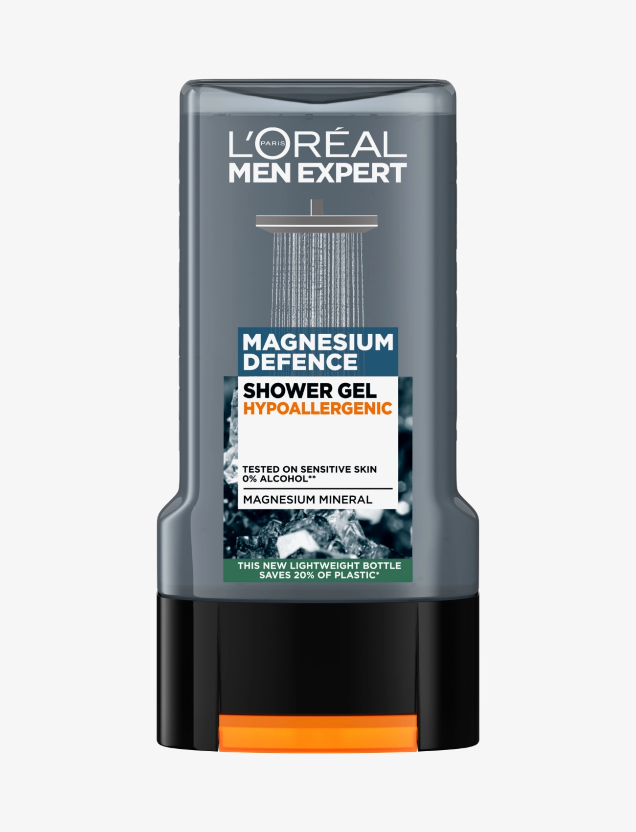 L'Oréal Paris L'Oréal Men Expert Magnesium Defense Hypoallergenic Shower Gel 300ml - Beauty för Män - MAGNESIUM DEFENCE HYPOALLERGENIC SHOWER GEL / clear