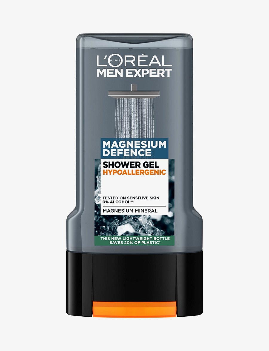 L'Oréal Paris - L'Oréal Paris Men Expert Magnesium Defense Hypoallergenic Shower Gel for sensitive skin 300 ml - vann ja dušš - magnesium defence hypoallergenic shower gel - 0