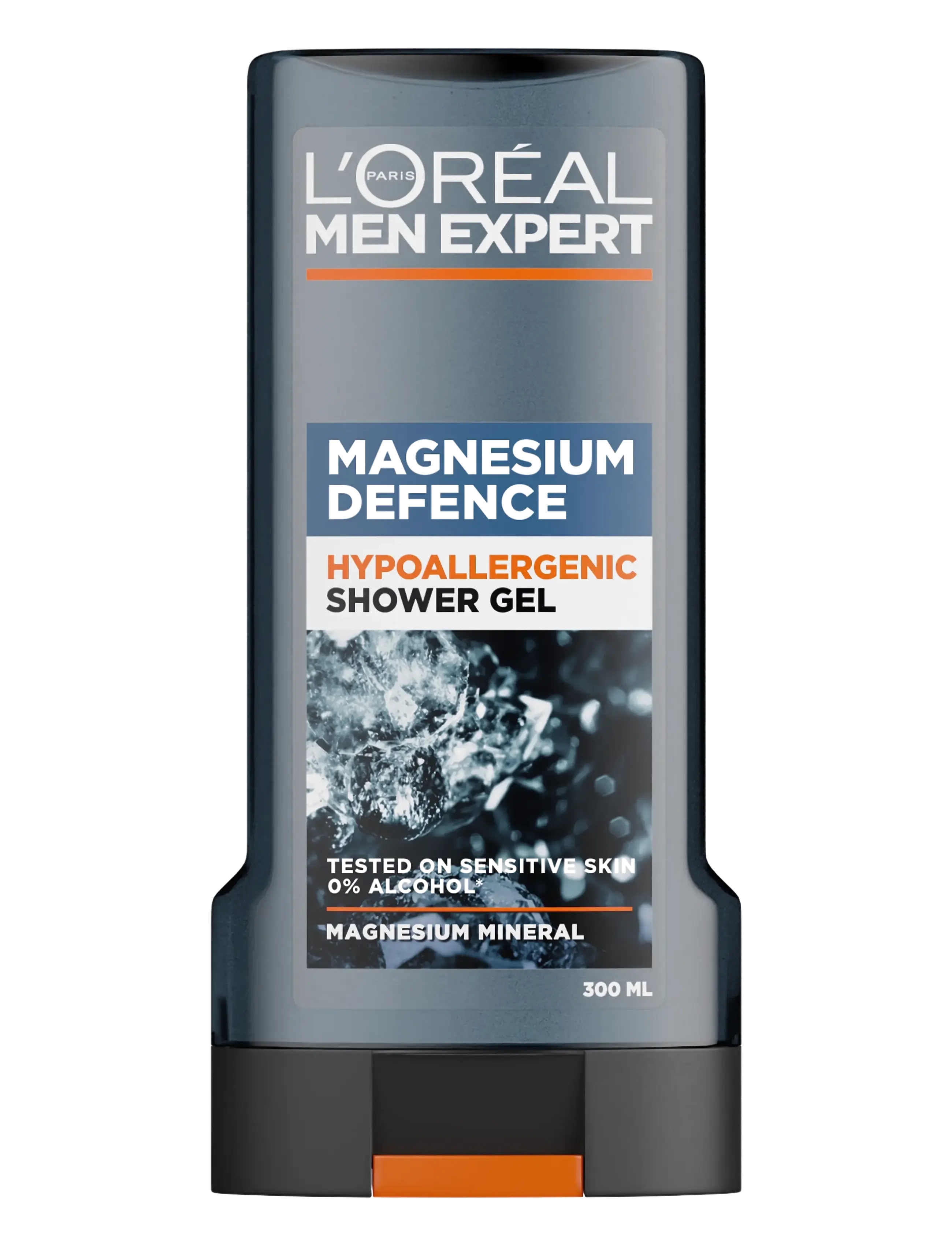 L'Oréal Paris L'Oréal Paris Men Expert Magnesium Defense Hypoallergenic Shower Gel for sensitive skin 300 ml - Keha - MAGNESIUM DEFENCE HYPOALLERGENIC SHOWER GEL / clear