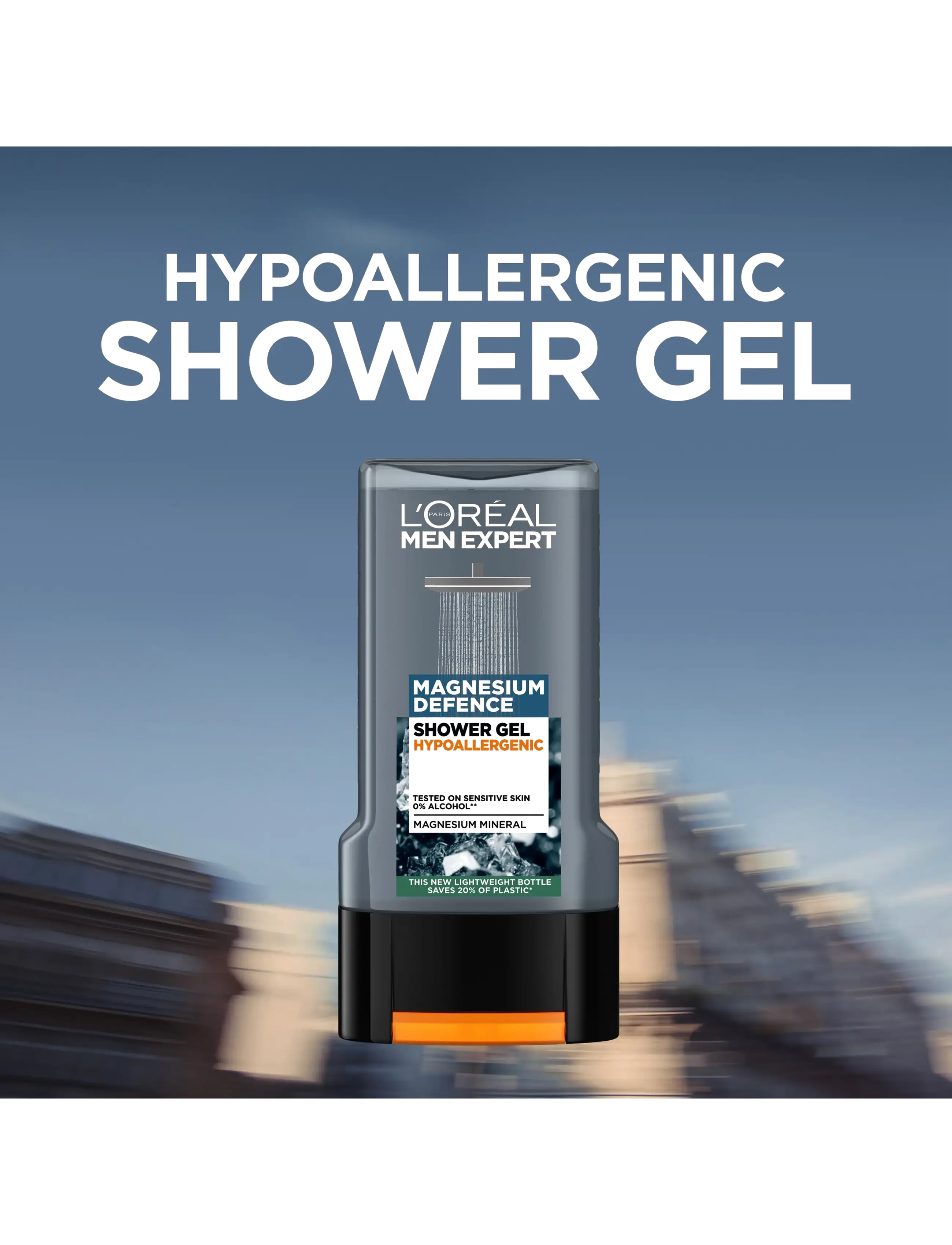 L'Oréal Paris - L'Oréal Paris Men Expert Magnesium Defense Hypoallergenic Shower Gel for sensitive skin 300 ml - vann ja dušš - magnesium defence hypoallergenic shower gel - 2