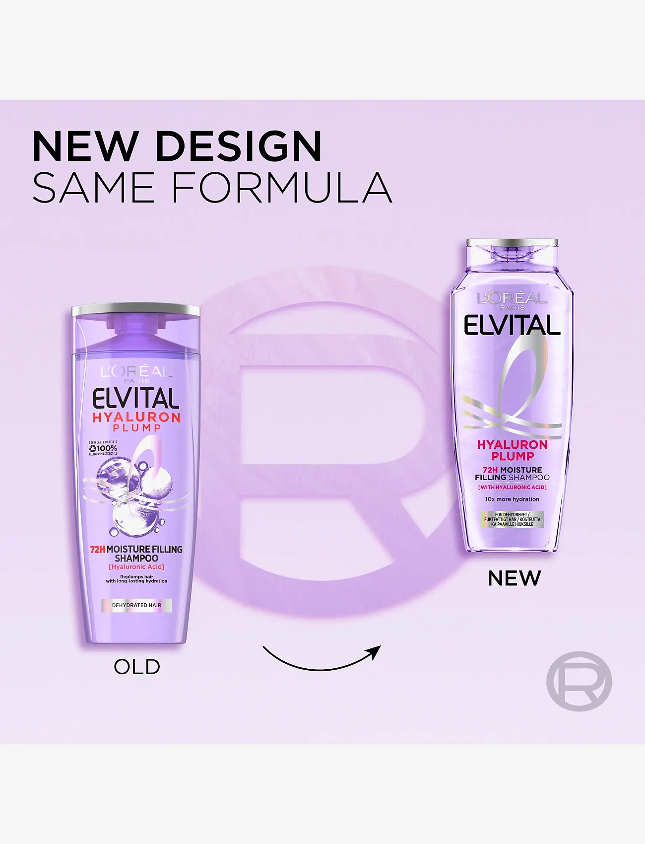 L'Oréal Paris - L'Oréal Paris Elvital Hyaluron Plump Shampoo for dehydrated hair 400 ml - shampoo - hyaluron plump - 1