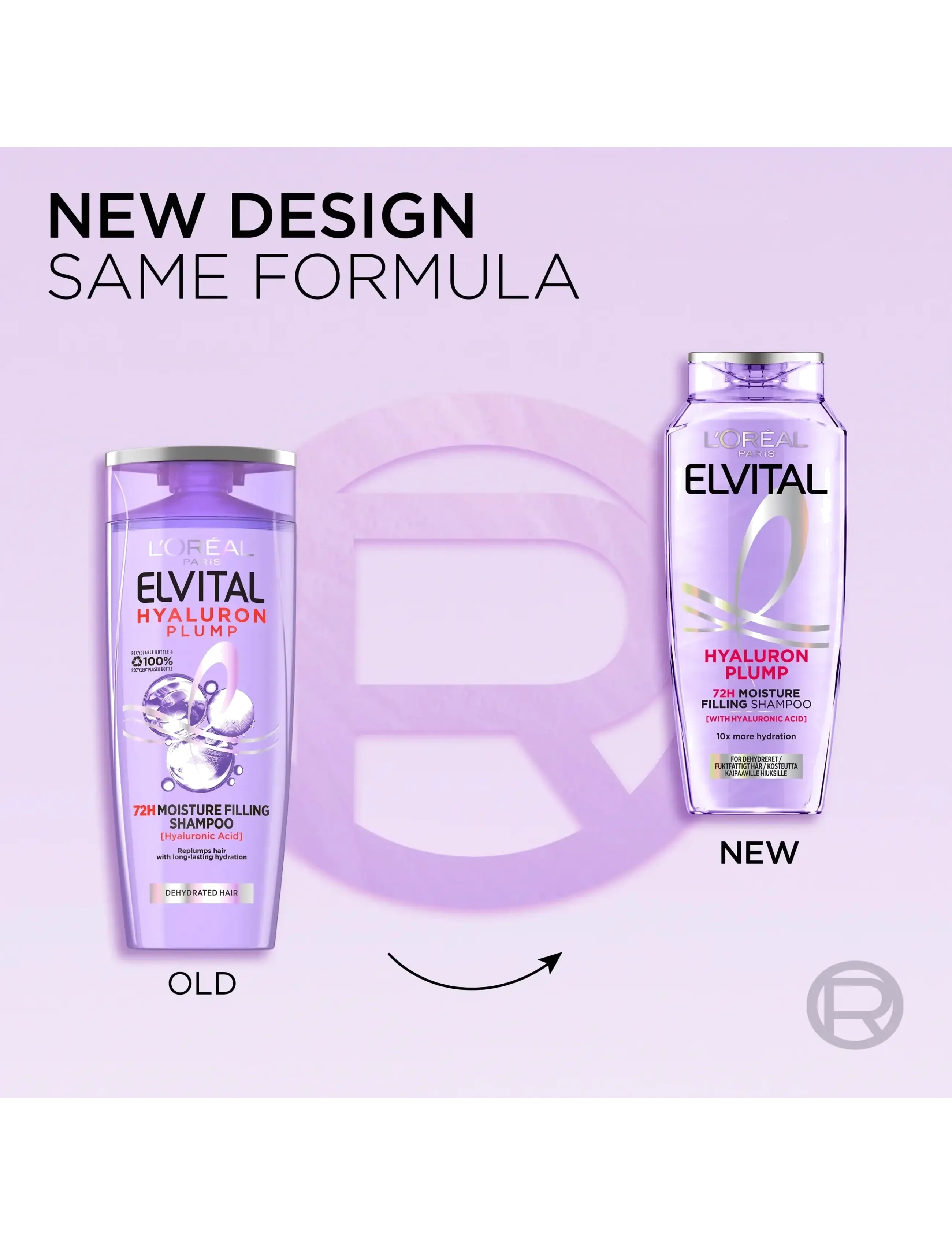 L'Oréal Paris - L'Oréal Paris Elvital Hyaluron Plump Shampoo for dehydrated hair 400 ml - shampoo - hyaluron plump - 1
