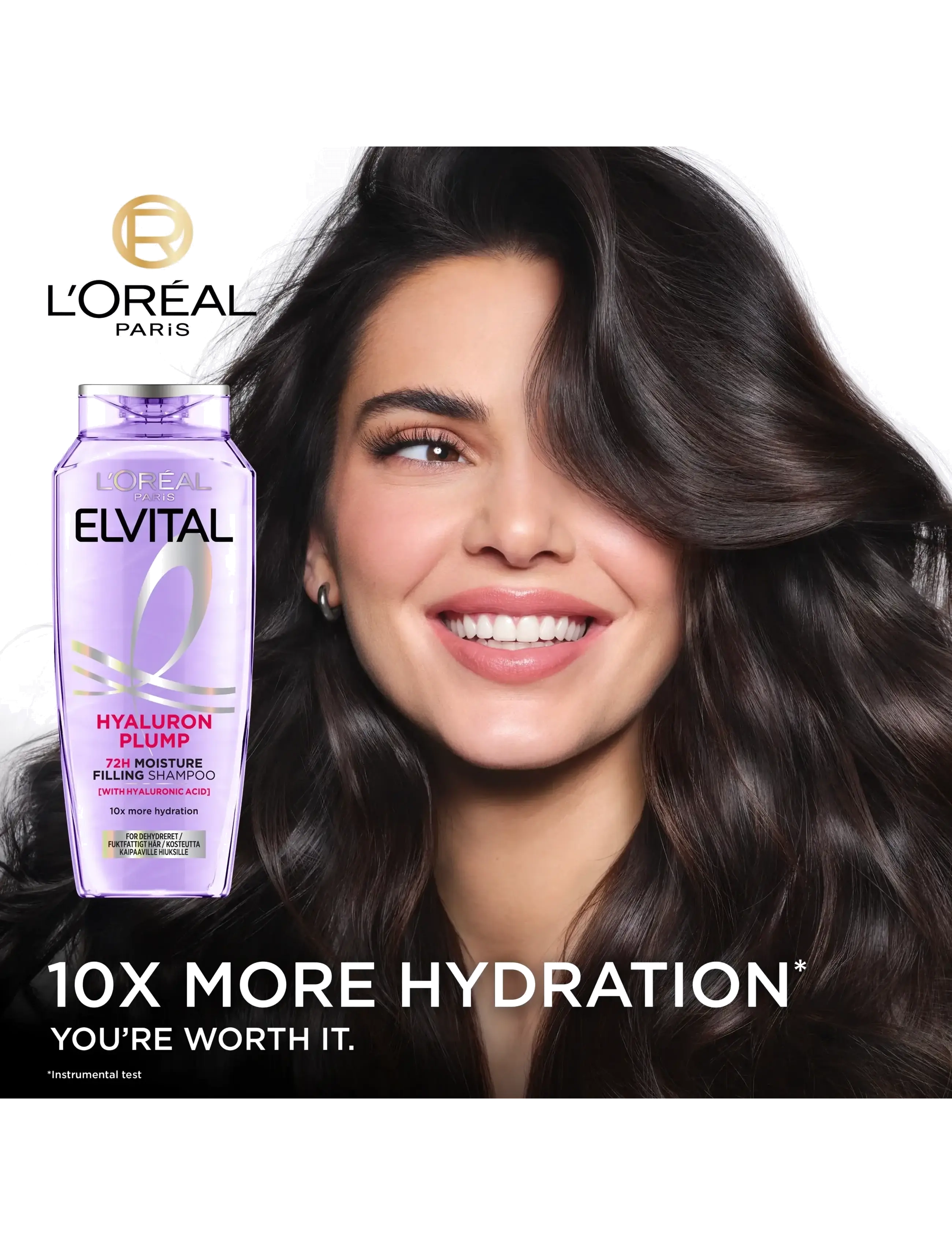 L'Oréal Paris - L'Oréal Paris Elvital Hyaluron Plump Shampoo for dehydrated hair 400 ml - shampoo - hyaluron plump - 2