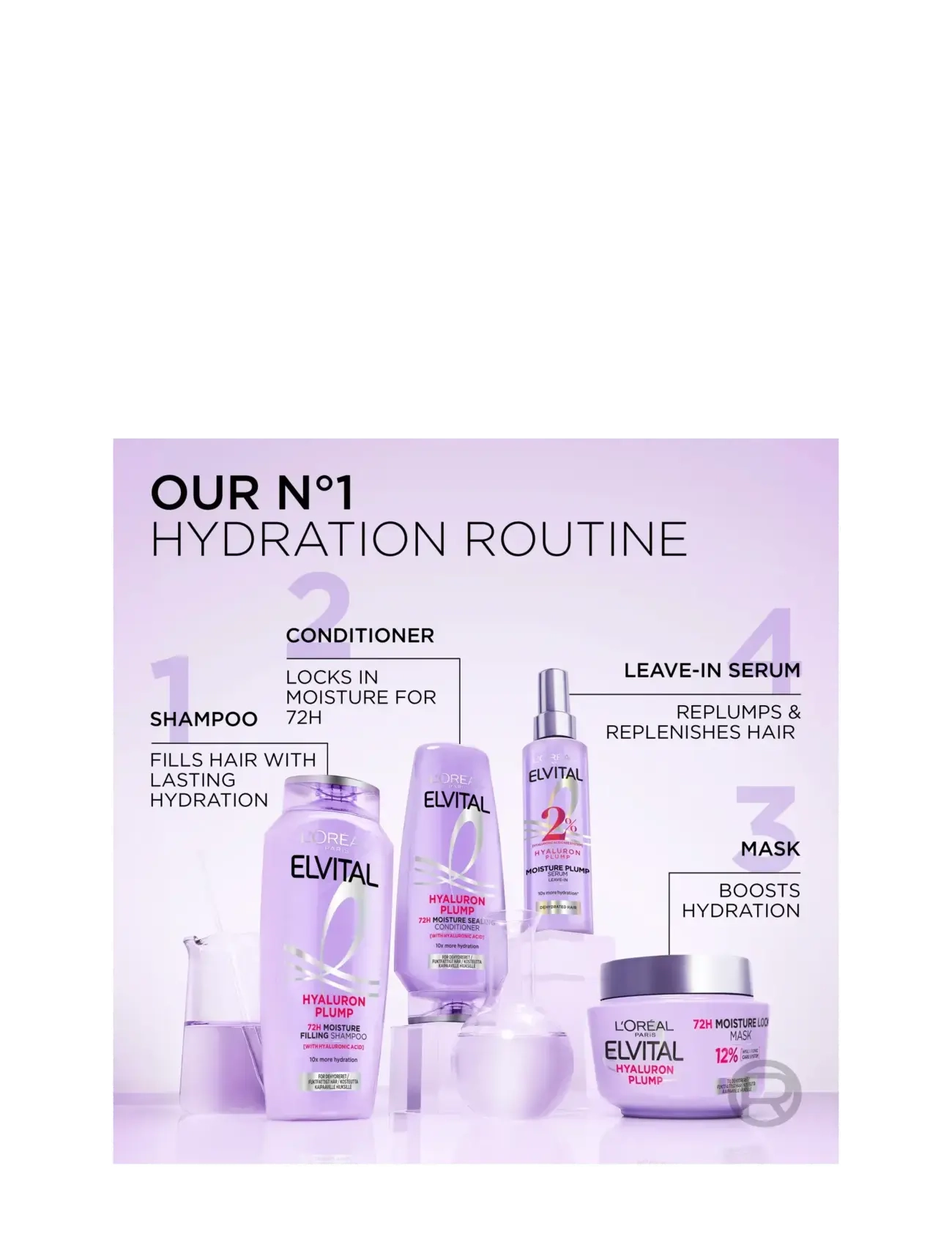 L'Oréal Paris - L'Oréal Paris Elvital Hyaluron Plump Conditioner for dehydrated hair 200 ml - lägsta priserna - no colour - 5