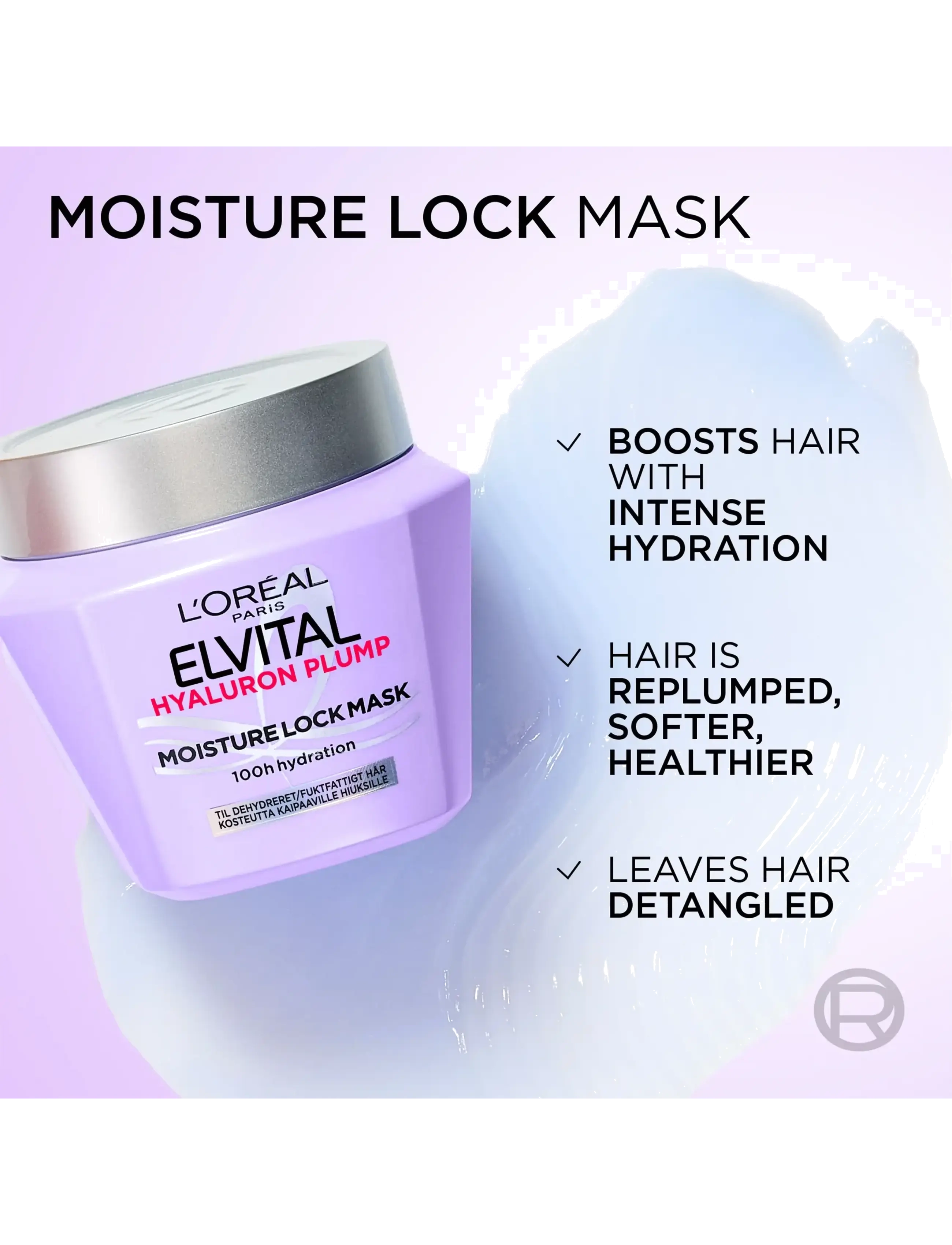 L'Oréal Paris - L'Oréal Paris Elvital Hyaluron Plump Hair Mask for dehydrated hair 300 ml - no colour - 4