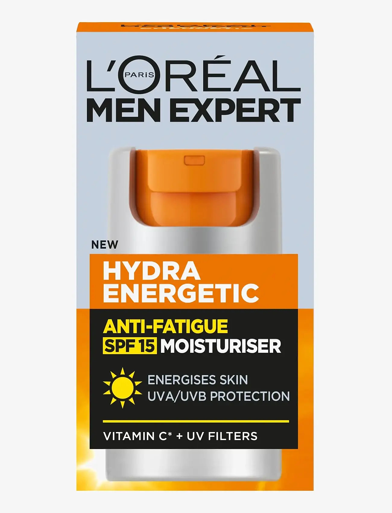L'Oréal Paris - L'Oréal Paris Men Expert Hydra Energetic Anti-Fatigue Moisturiser SPF15 for normal skin 50 ml - solcremer til ansigt - spf 15 moisturizer - 1