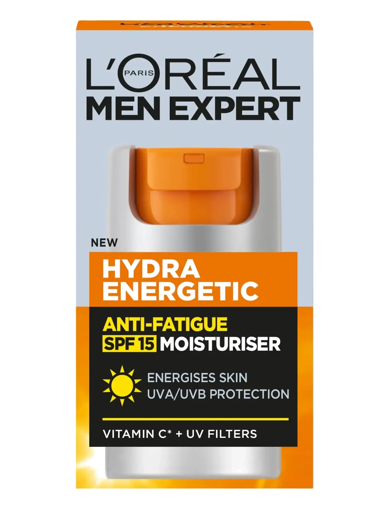 L'Oréal Paris - L'Oréal Paris Men Expert Hydra Energetic Anti-Fatigue Moisturiser SPF15 for normal skin 50 ml - rakagjafar - spf 15 moisturizer - 1