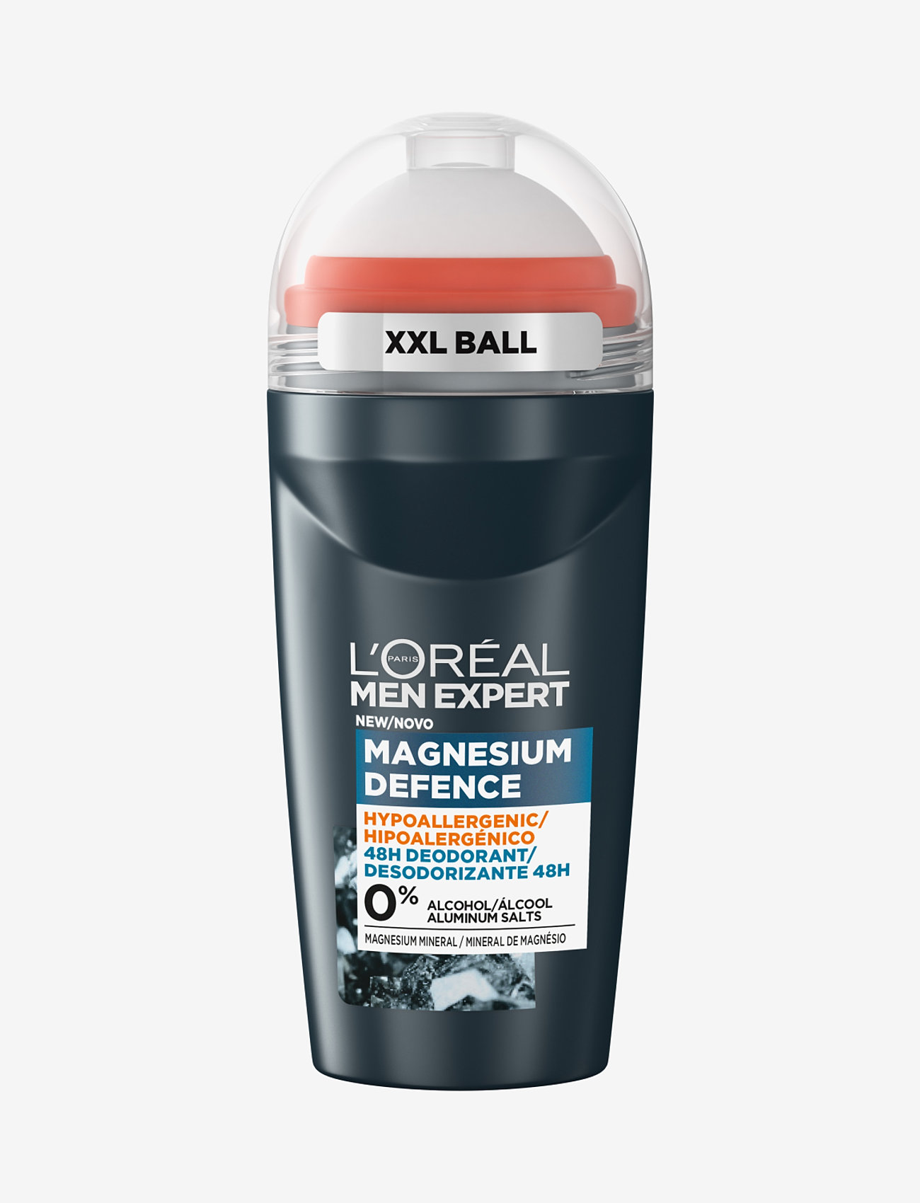 L'Oréal Paris Men Expert Magnesium Defence Hypoallergenic 48H Deodorant Roll On 50 Ml, Roll-on, Nude, Str: 50 ml