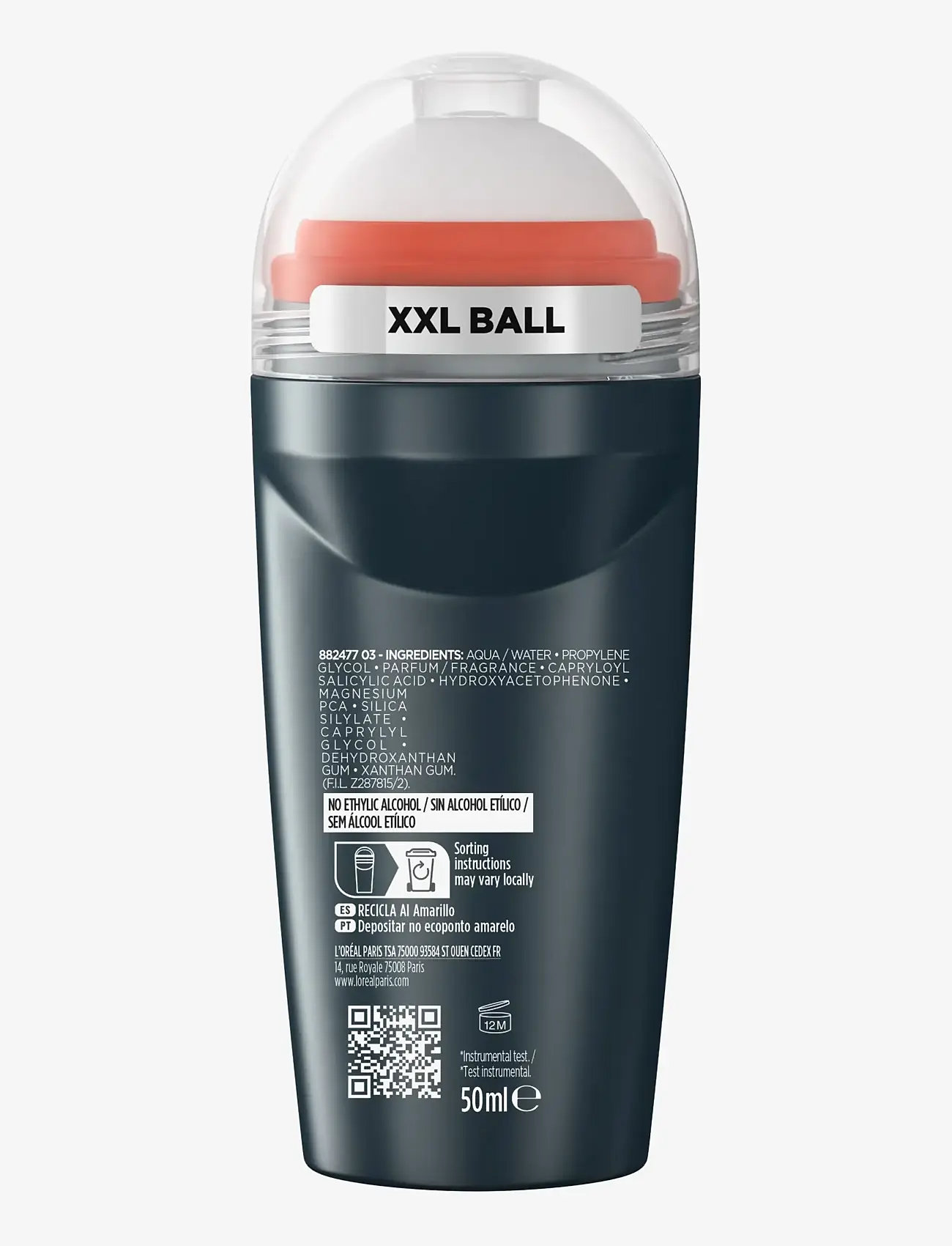 L'Oréal Paris - L'Oréal Paris Men Expert Magnesium Defence Hypoallergenic 48H Deodorant Roll On 50 ml - deodorant - clear - 2