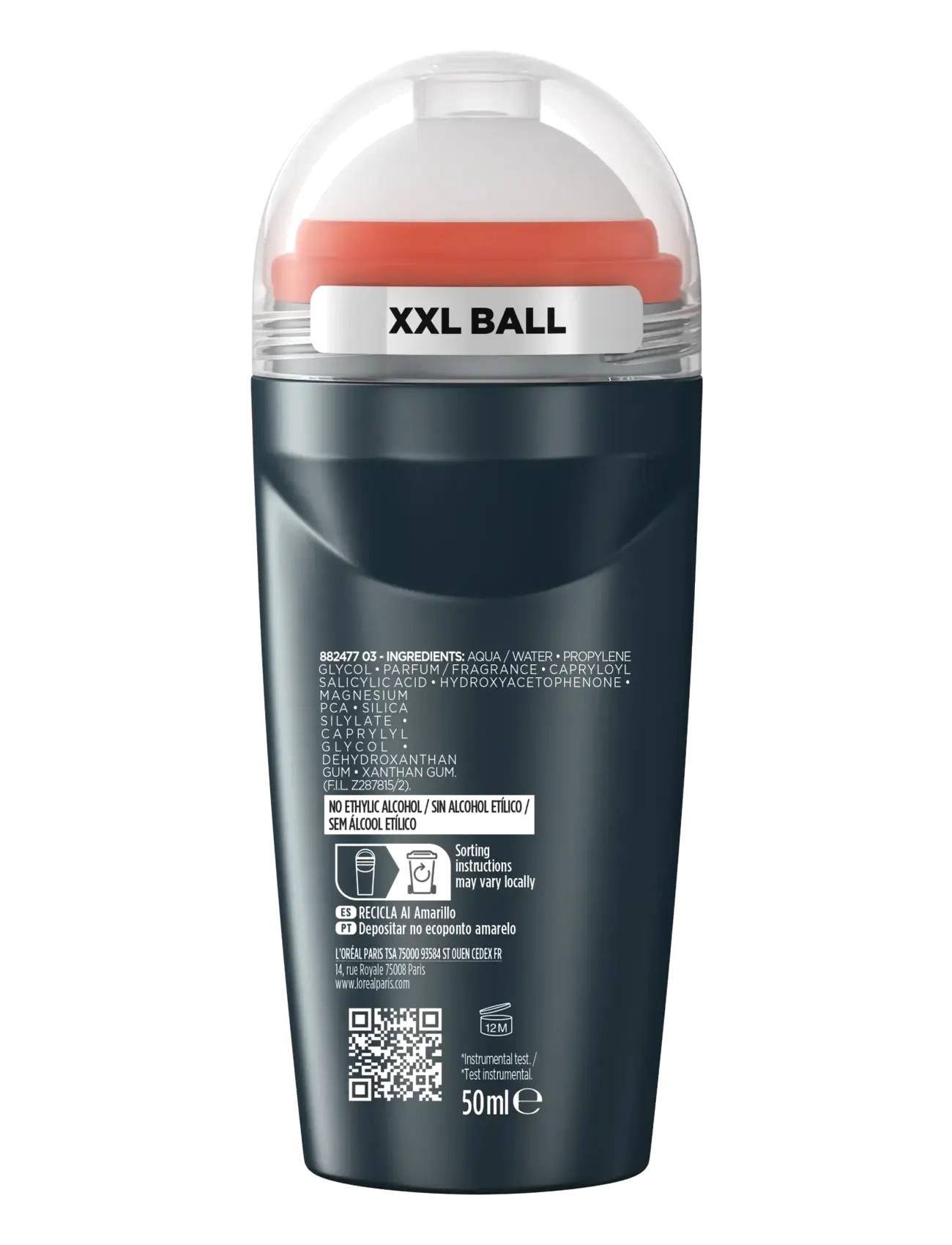 L'Oréal Paris - L'Oréal Paris Men Expert Magnesium Defence Hypoallergenic 48H Deodorant Roll On 50 ml - roll on deoer - clear - 2