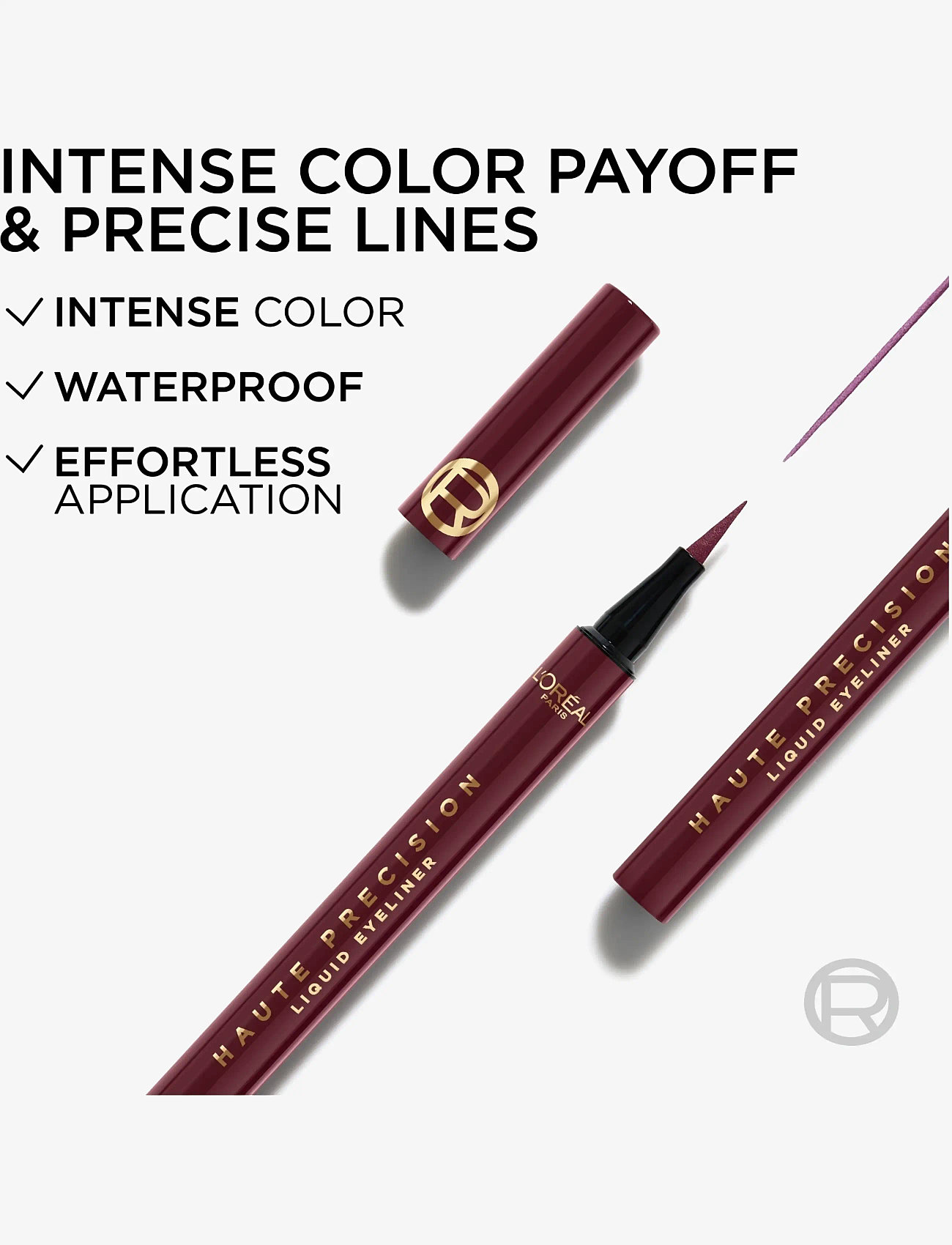 L'Oréal Paris - L'Oréal Paris Haute Precision Liquid Eyeliner - smink - 050 bordeaux cashmere - 3