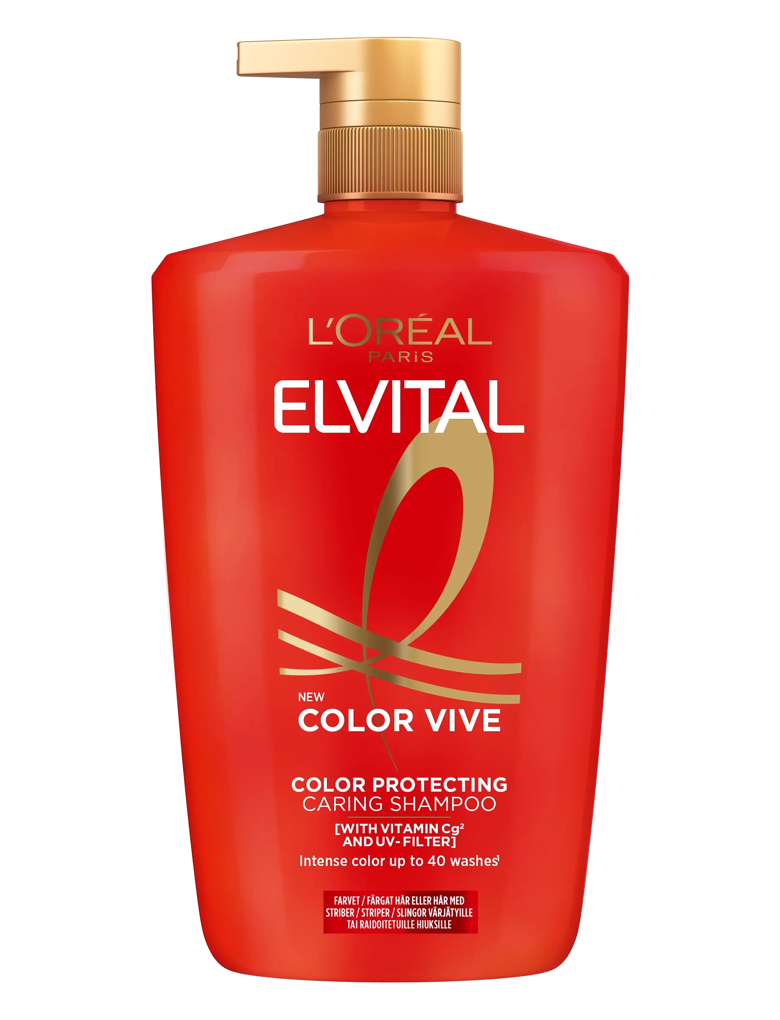 L'Oréal Paris Elvital Color Vive Shampoo For Colored Hair 1000 Ml, Shampoo, Nude, Str: 1000 ml
