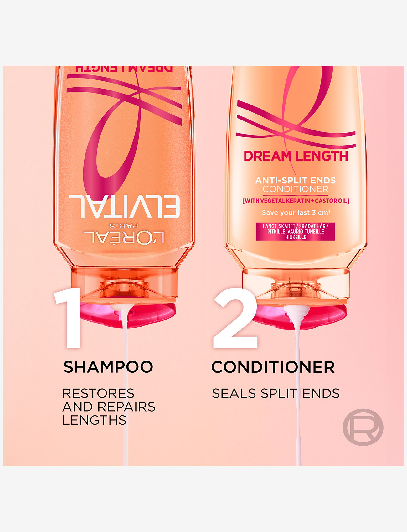 L'Oréal Paris - L'Oréal Paris Elvital Dream Length Shampoo 1000 ml - clear - 3