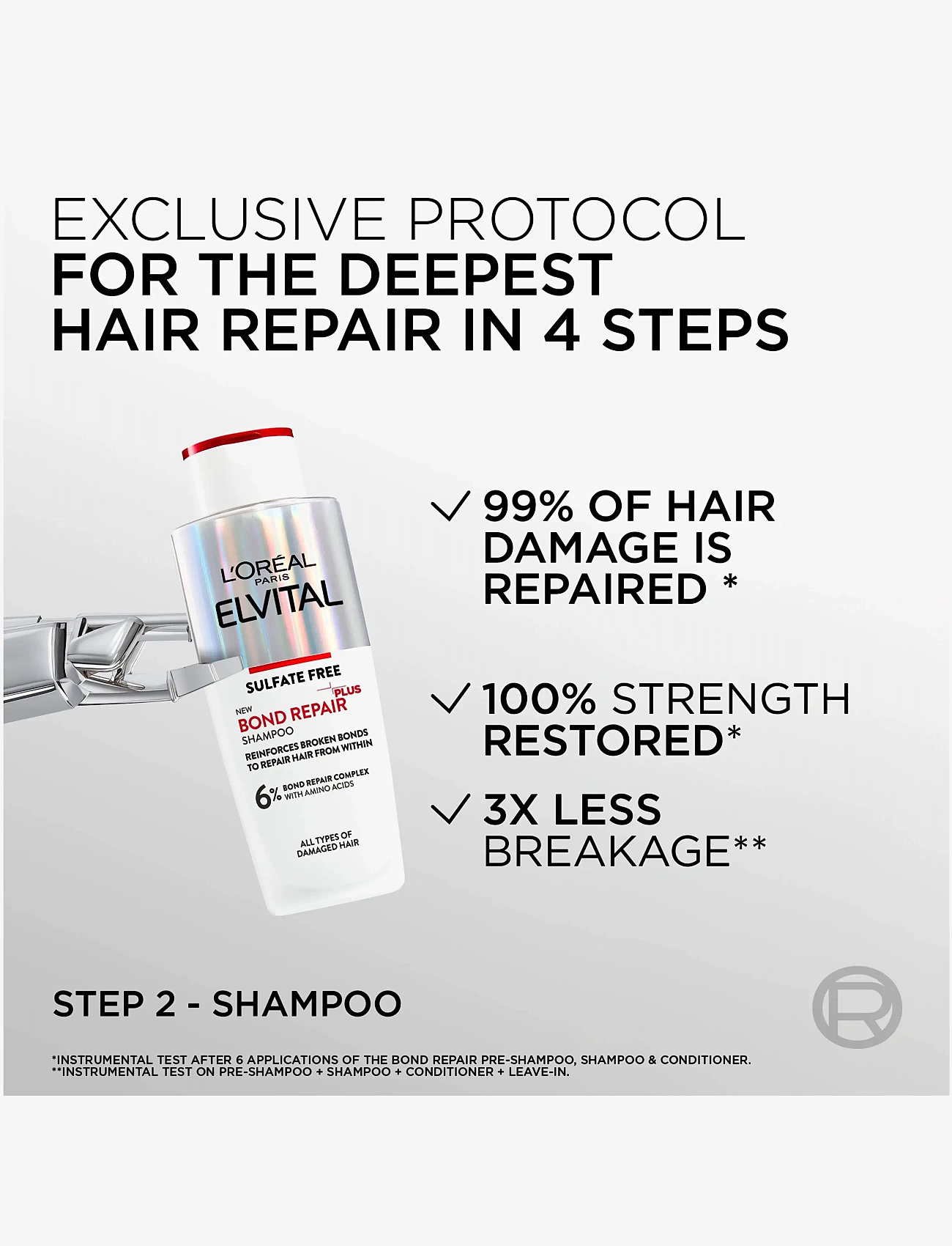 L'Oréal Paris - L'Oréal Paris Elvital Bond Repair Shampoo for damaged hair 200 ml - shampoo - no colour - 2