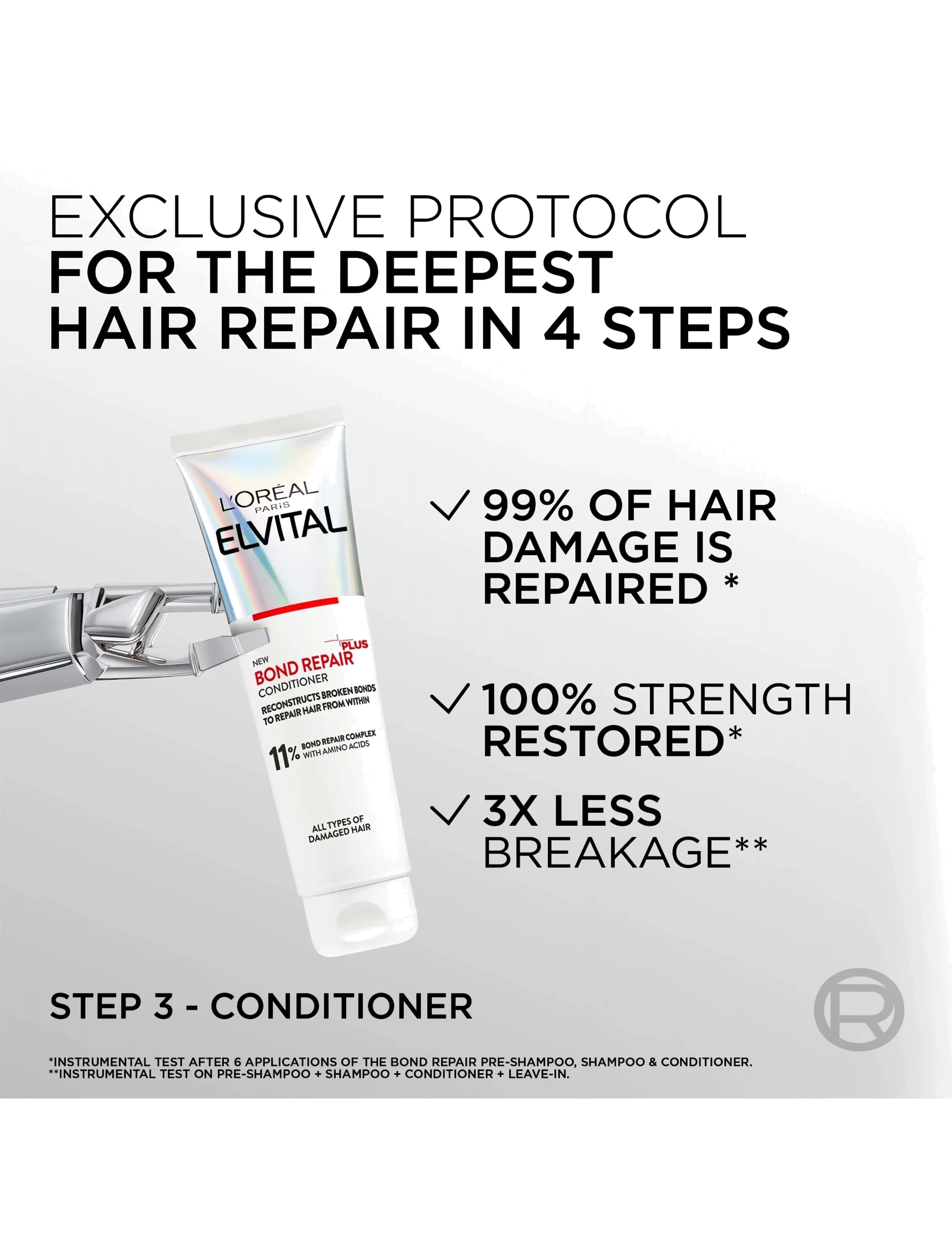 L'Oréal Paris - L'Oréal Paris Elvital Bond Repair Conditioner for damaged hair 150 ml - balsam & conditioner - no colour - 2
