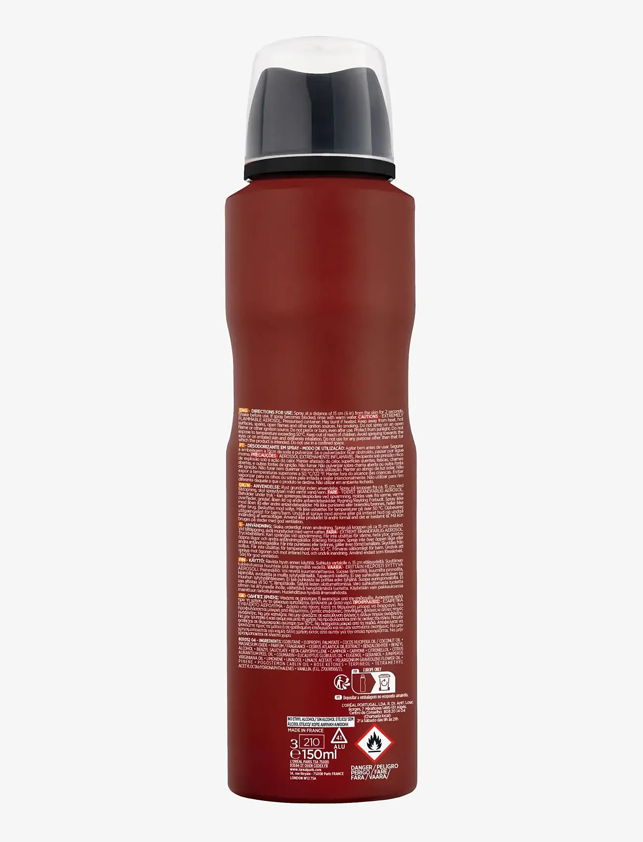L'Oréal Paris - L'Oréal Paris Men Expert Barber Club 48H Protective Deodorant Bodyspray for normal skin 150 ml - deospray - clear - 1