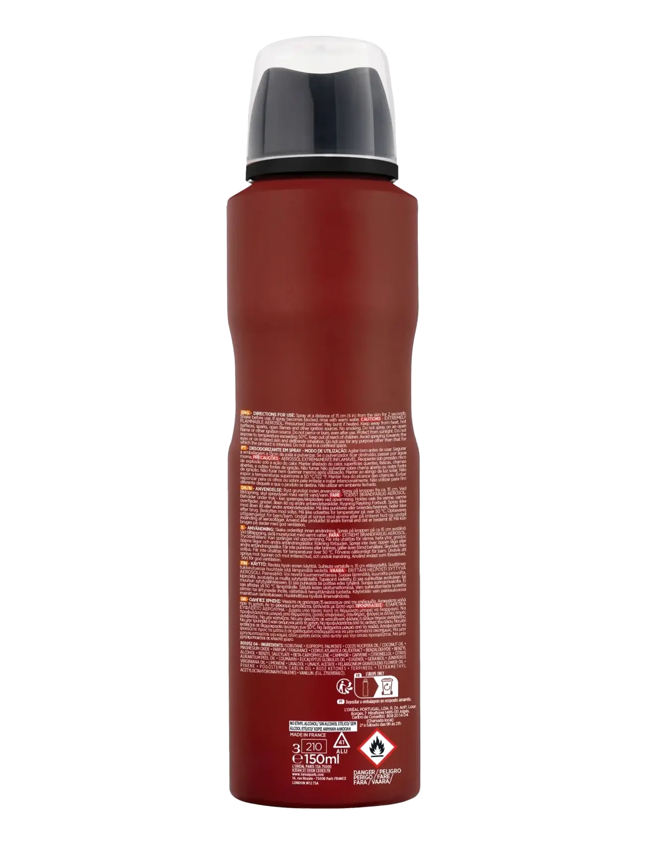 L'Oréal Paris - L'Oréal Paris Men Expert Barber Club 48H Protective Deodorant Bodyspray for normal skin 150 ml - deospray - clear - 1